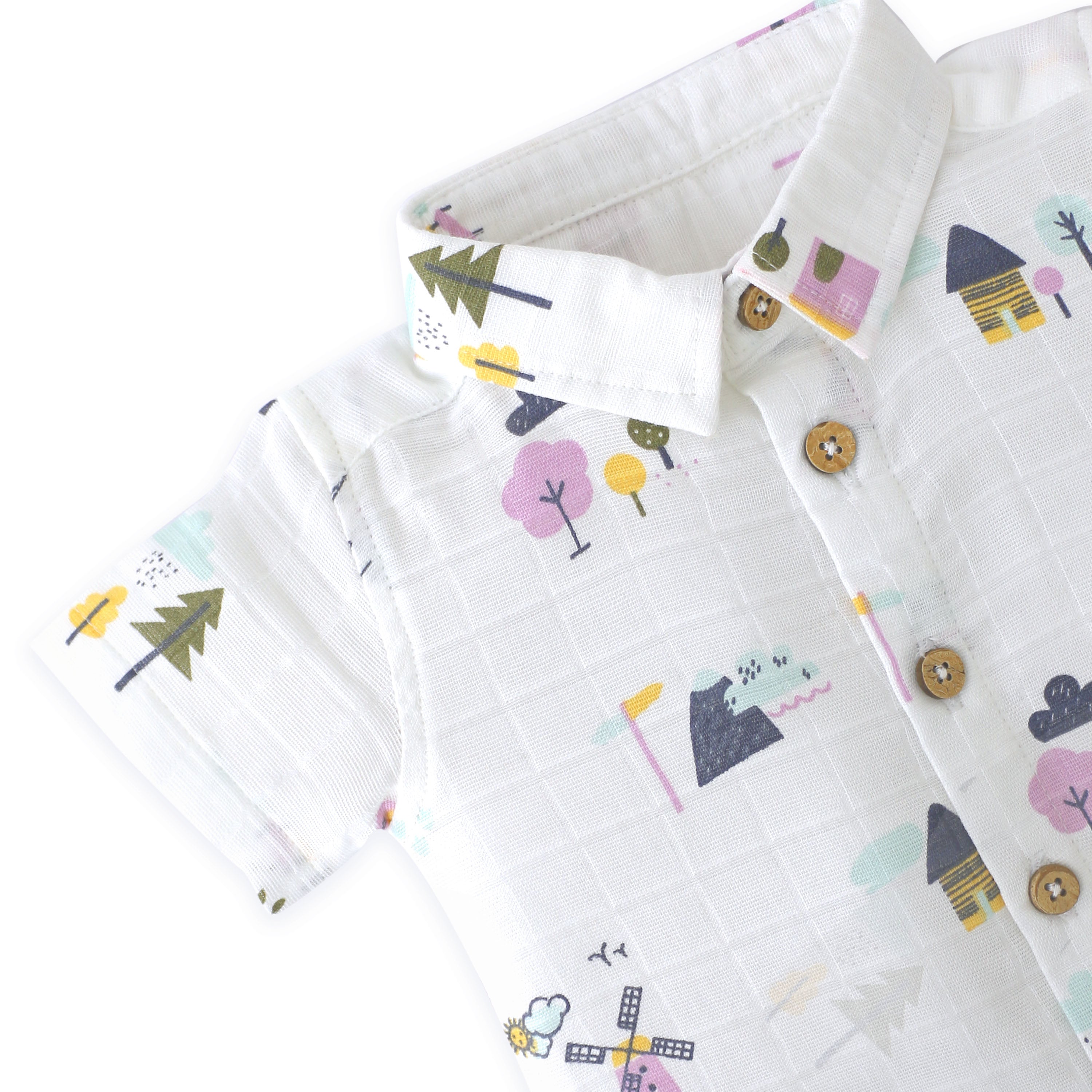 Boys Muslin Shirt & Shorts Set (0M – 5Y) - Assorted 3 Pack - Wonder Tales Combo NEW
