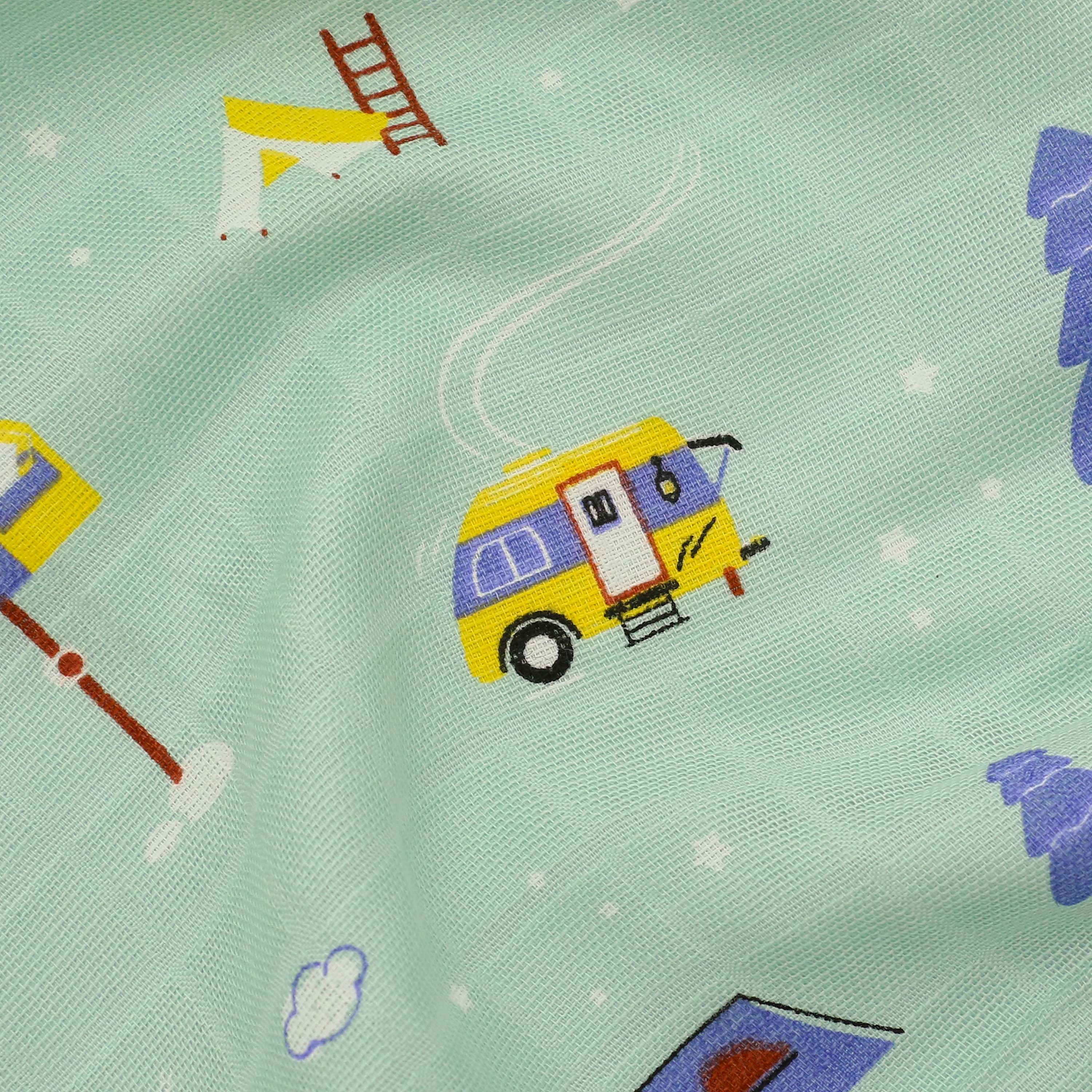 Baby Muslin Swaddle/ Blanket ( double layer ) Organic Cotton - 110 X 110 cms (1 Pack) NEW