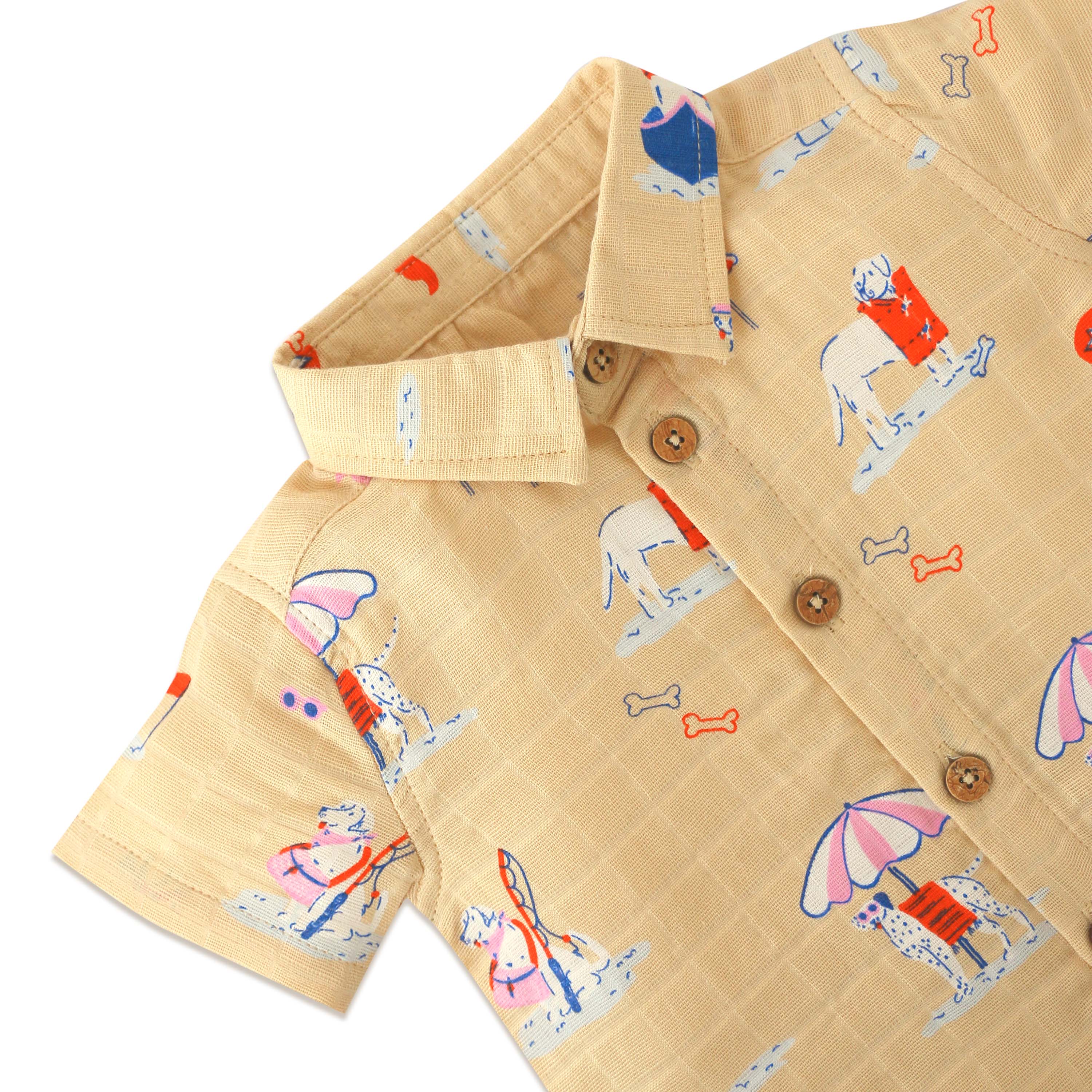 Boys Muslin Shirt & Shorts Set (0M – 5Y) - Assorted 3 Pack - Wonder Tales Combo NEW