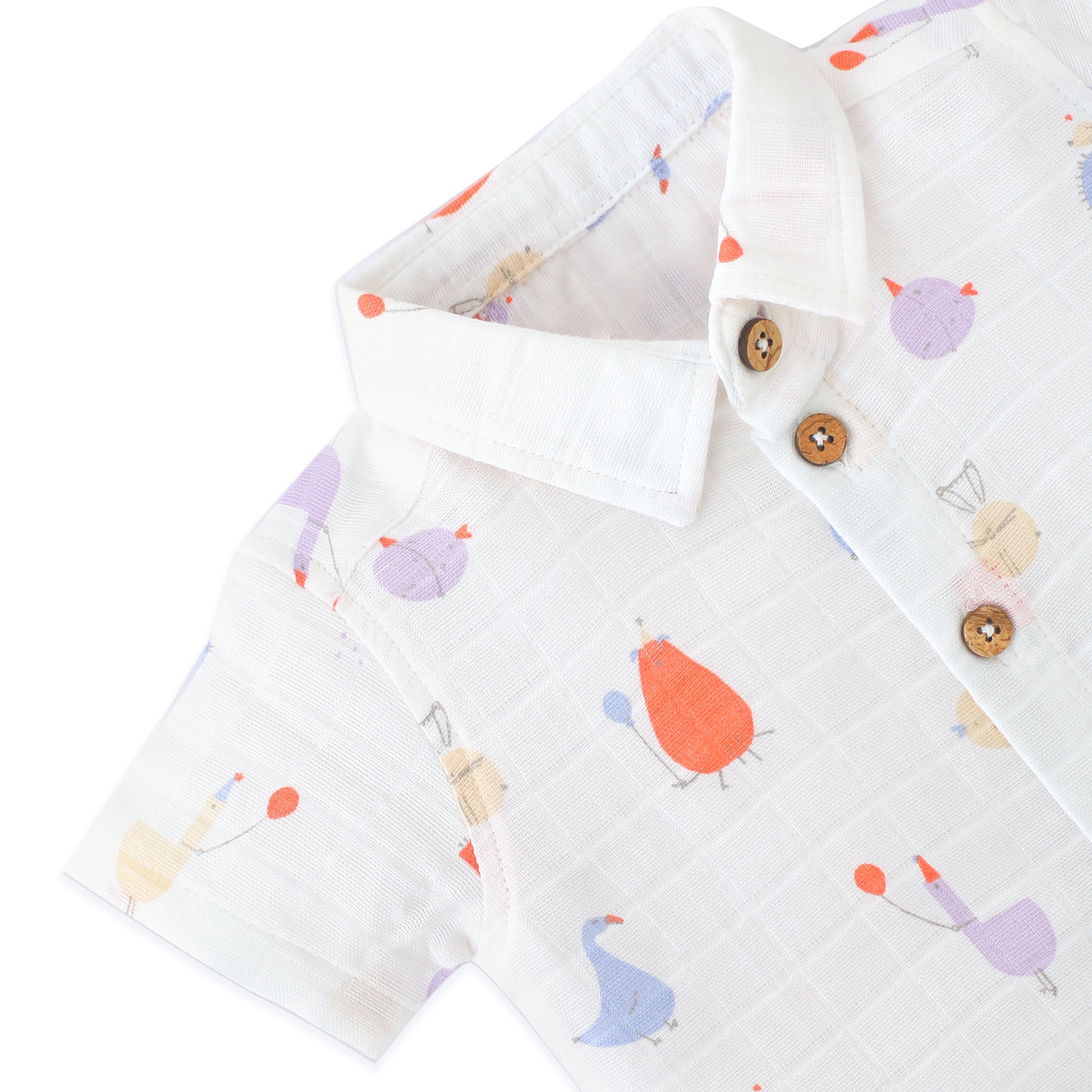 Boys Muslin Shirt & Shorts Set (0M – 5Y) - Assorted 3 Pack - Little Adventure Combo NEW
