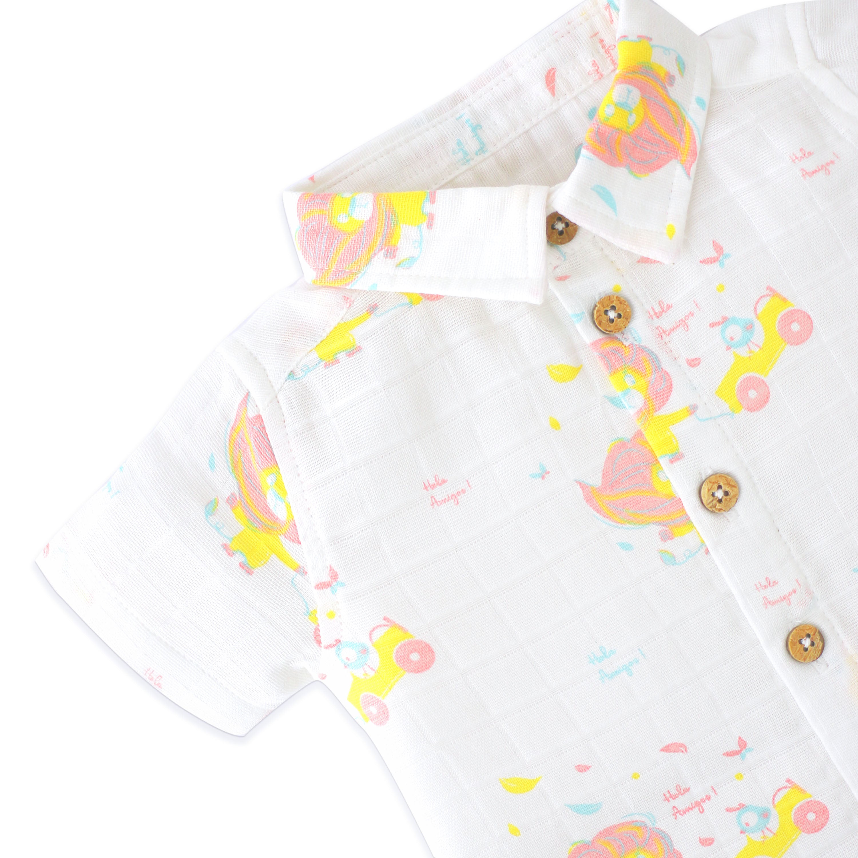 Boys Muslin Shirt & Shorts Set (0M – 5Y) - Assorted 3 Pack - Little Adventure Combo NEW