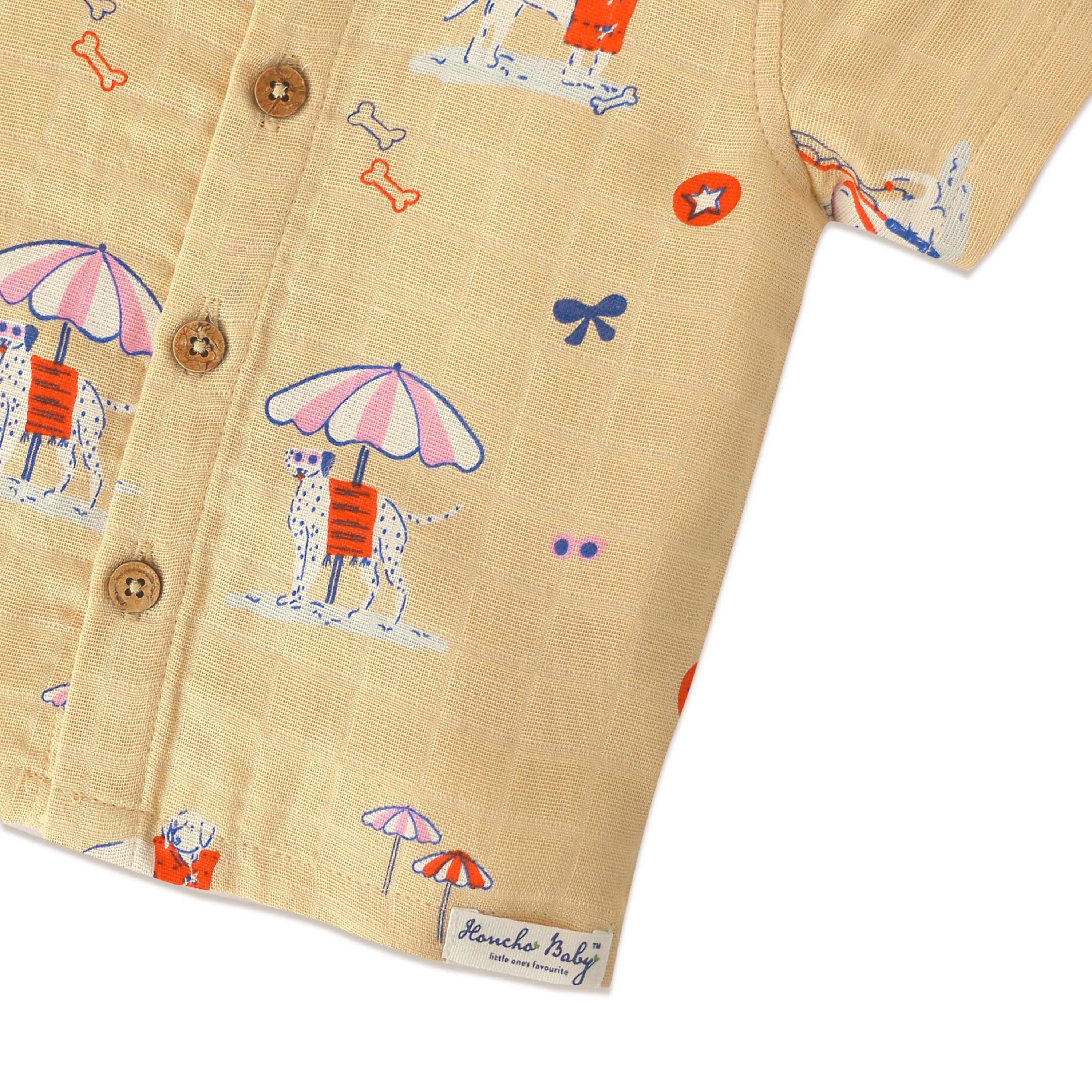 Boys Muslin Shirt & Shorts Set (0M – 5Y) - Assorted 3 Pack - Wonder Tales Combo NEW
