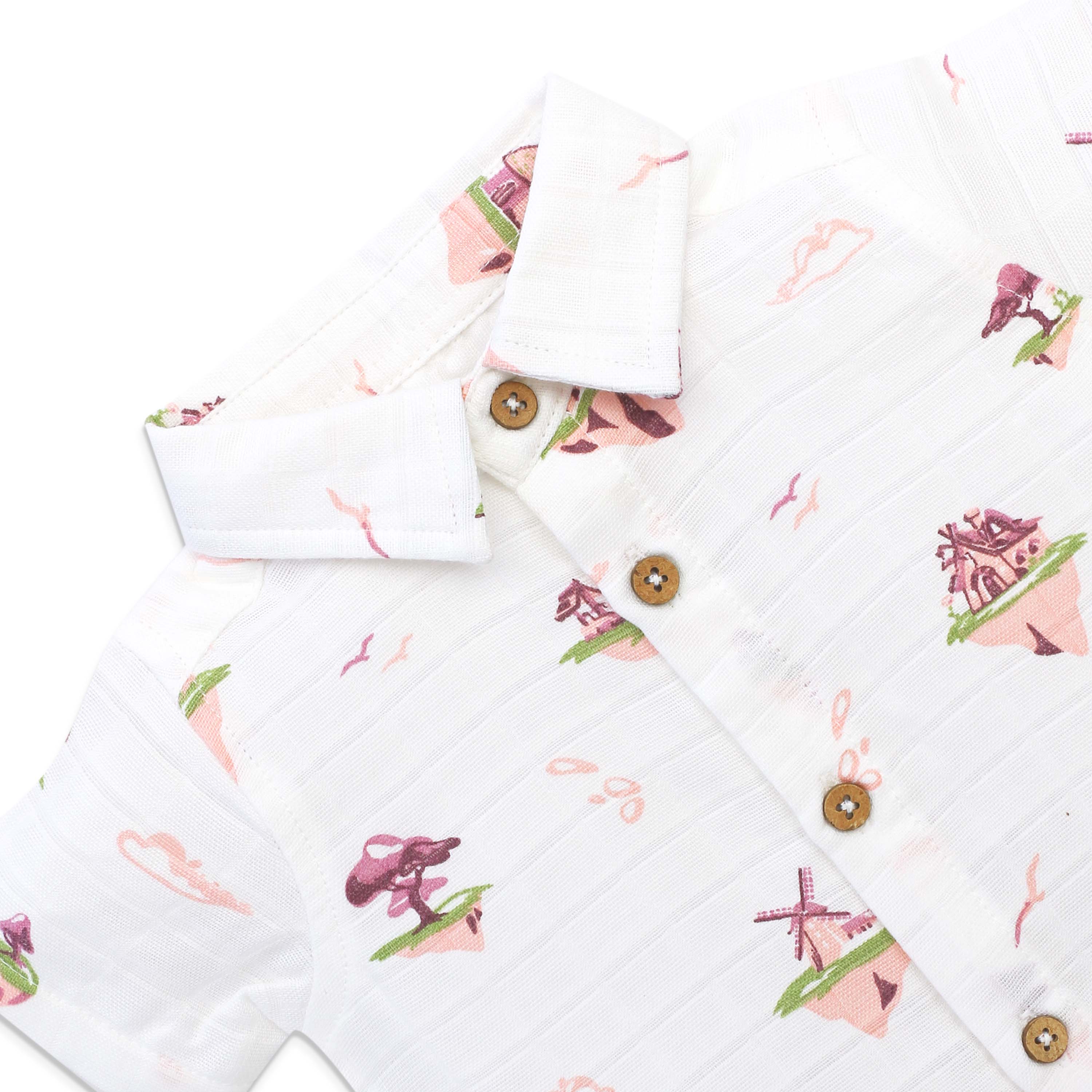 Muslin Half Sleeve Top & Shorts Set (0M – 5Y) Floating Magic Tales