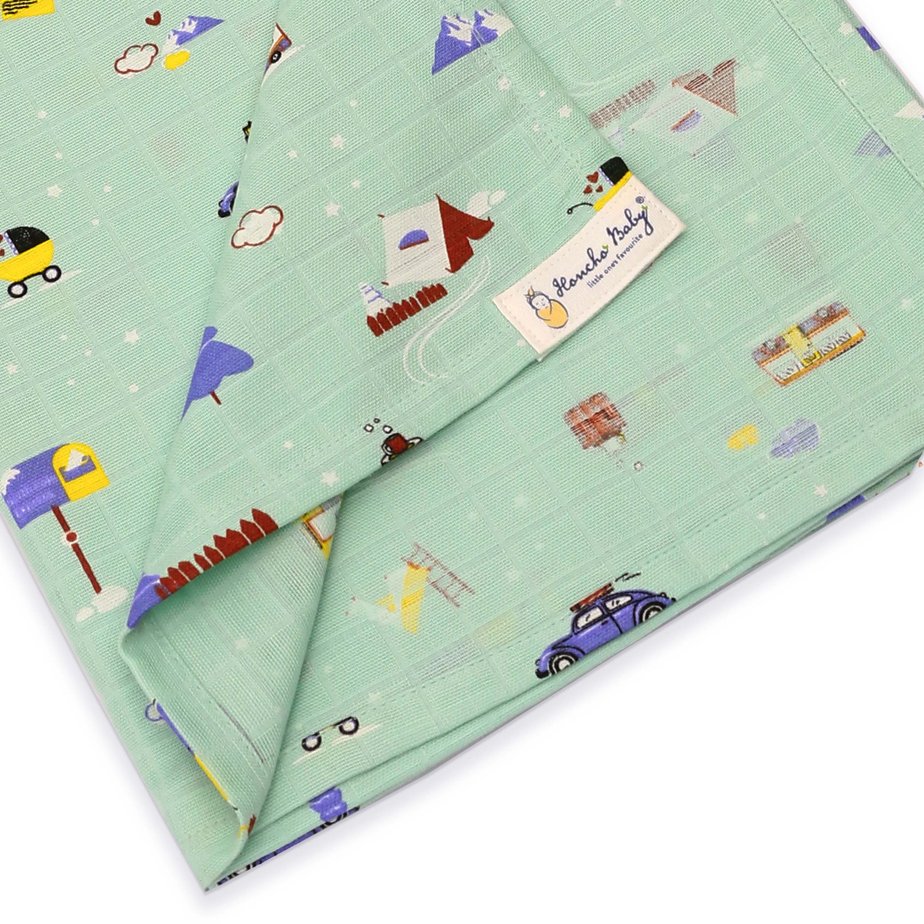 Baby Muslin Swaddle/ Blanket ( double layer ) Organic Cotton - 110 X 110 cms (1 Pack) NEW