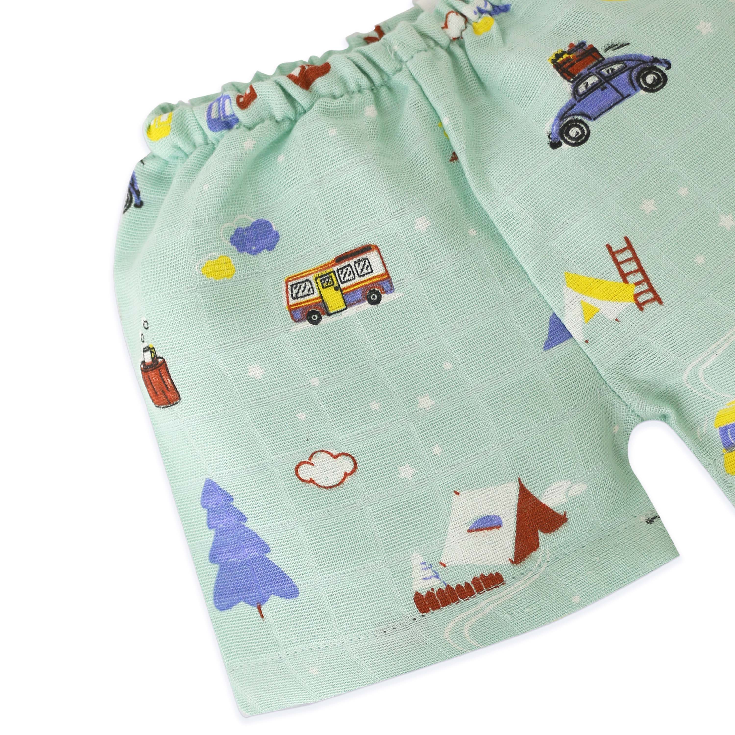 Boys Muslin Shirt & Shorts Set (0M – 5Y) - Assorted 3 Pack - Little Adventure Combo NEW