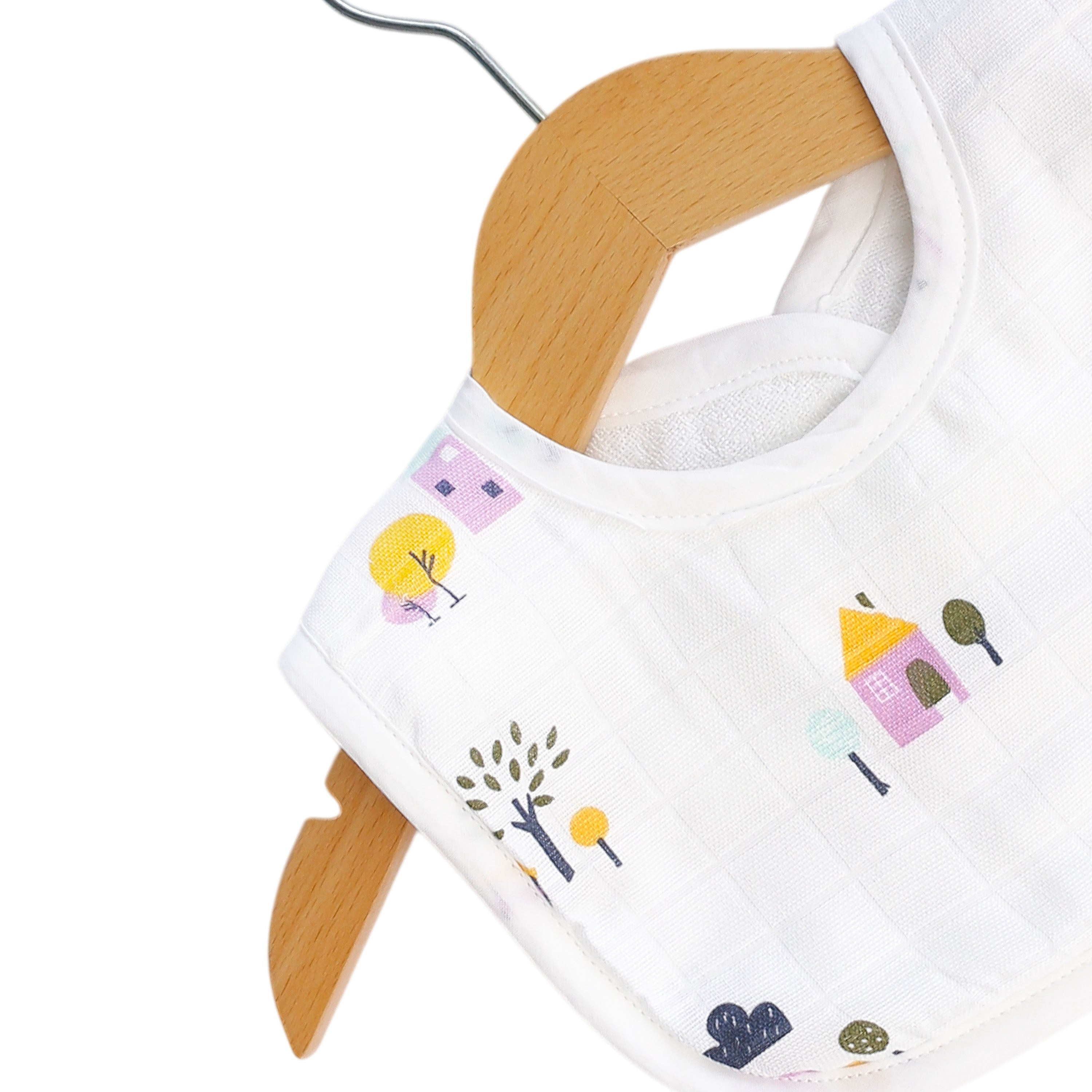 Reversible Muslin and Terry Bib - Assorted 3 Pack - Wonder Tales Combo  NEW