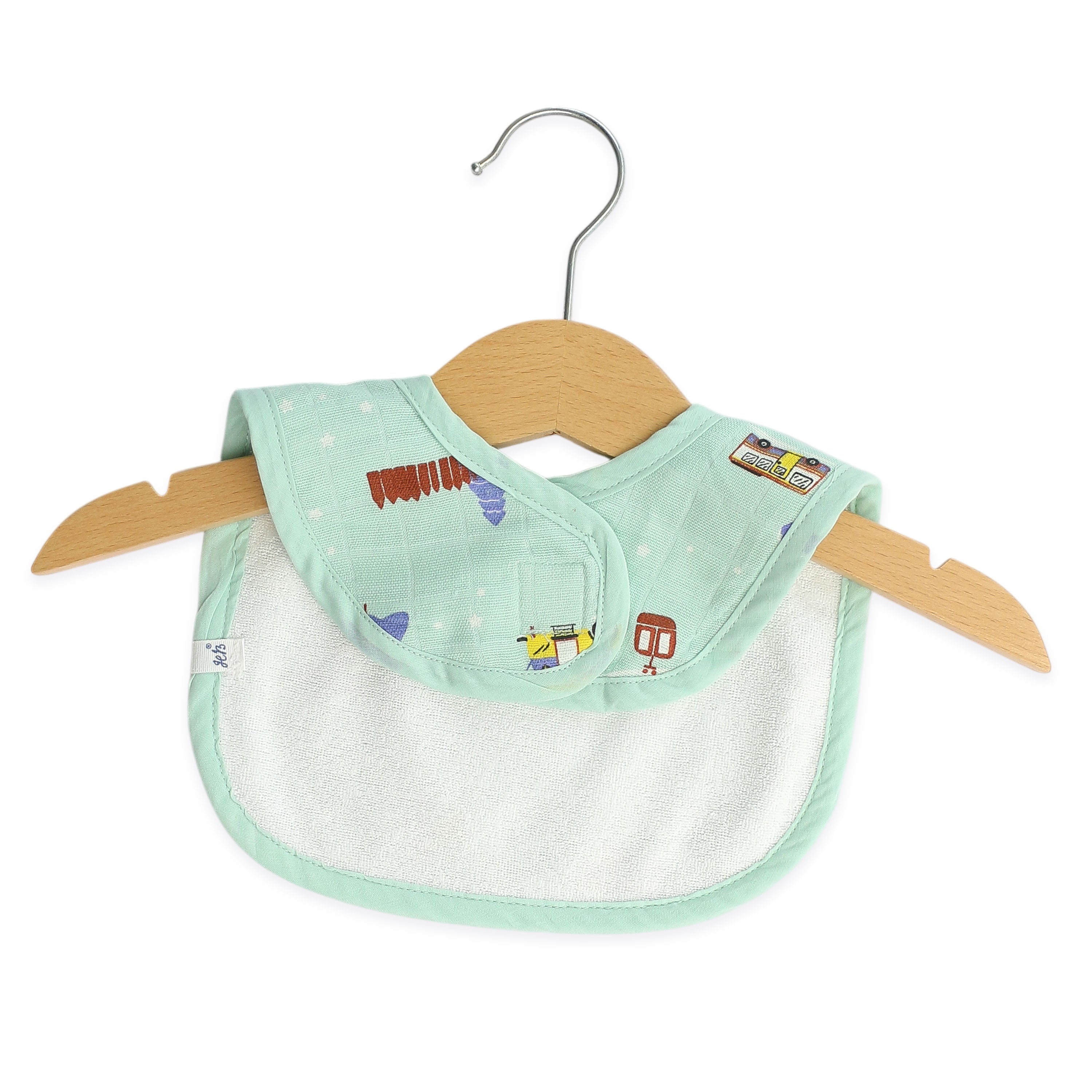 Reversible Muslin and Terry Bib - Assorted 3 Pack - Little Adventure Combo  NEW