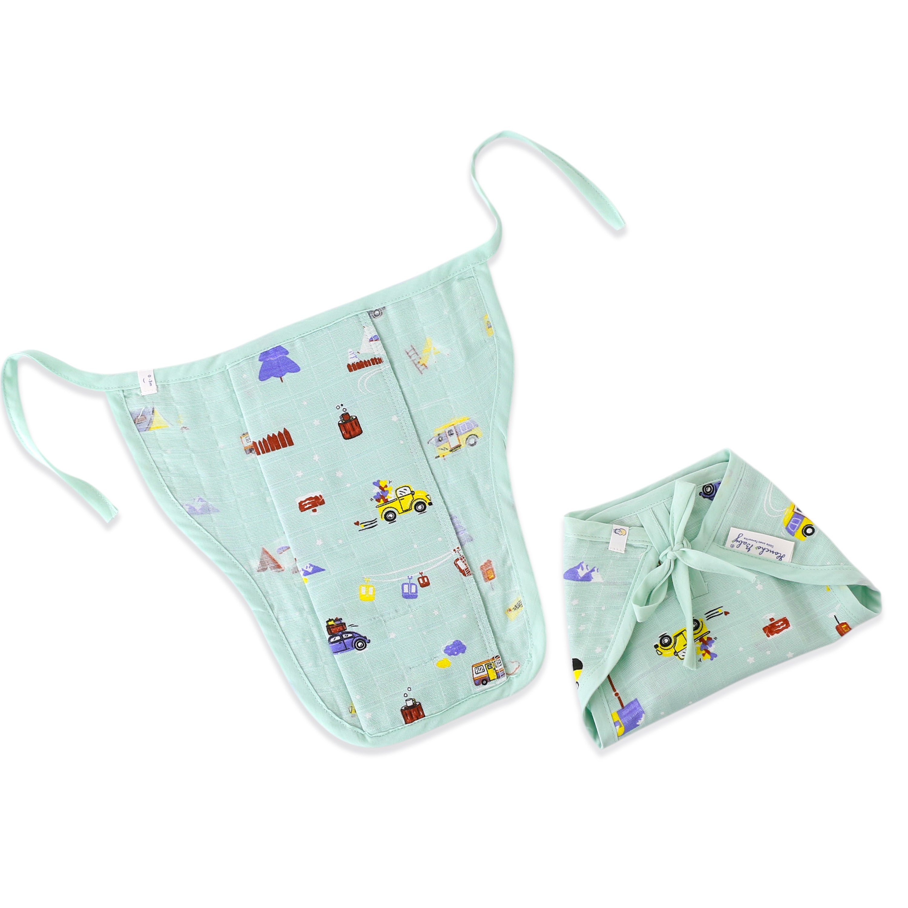 Assorted 3 pack - Reusable Muslin Nappies / Langot (4 Layered Central Panel) - Little Adventure Combo
