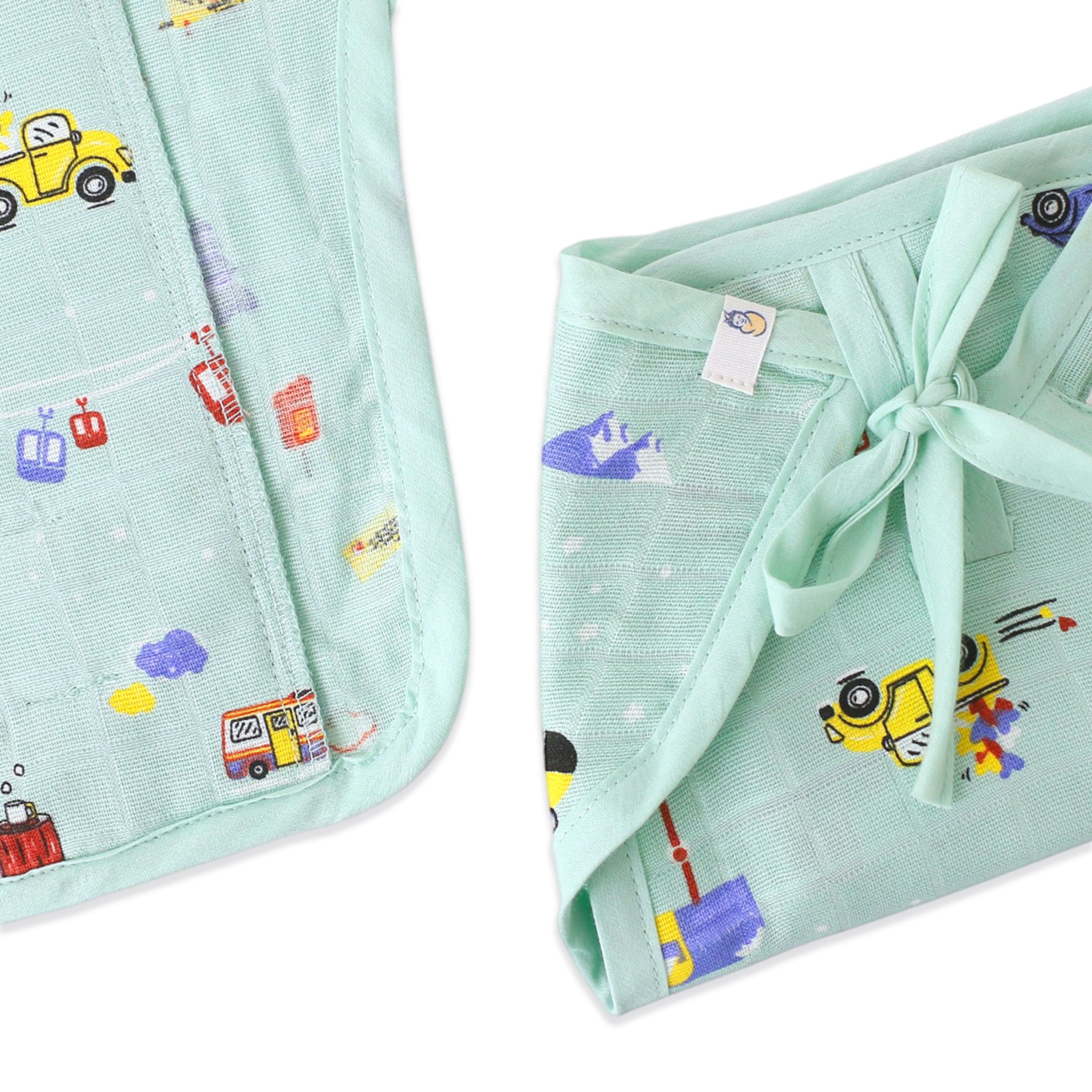 Assorted 3 pack - Reusable Muslin Nappies / Langot (4 Layered Central Panel) - Little Adventure Combo