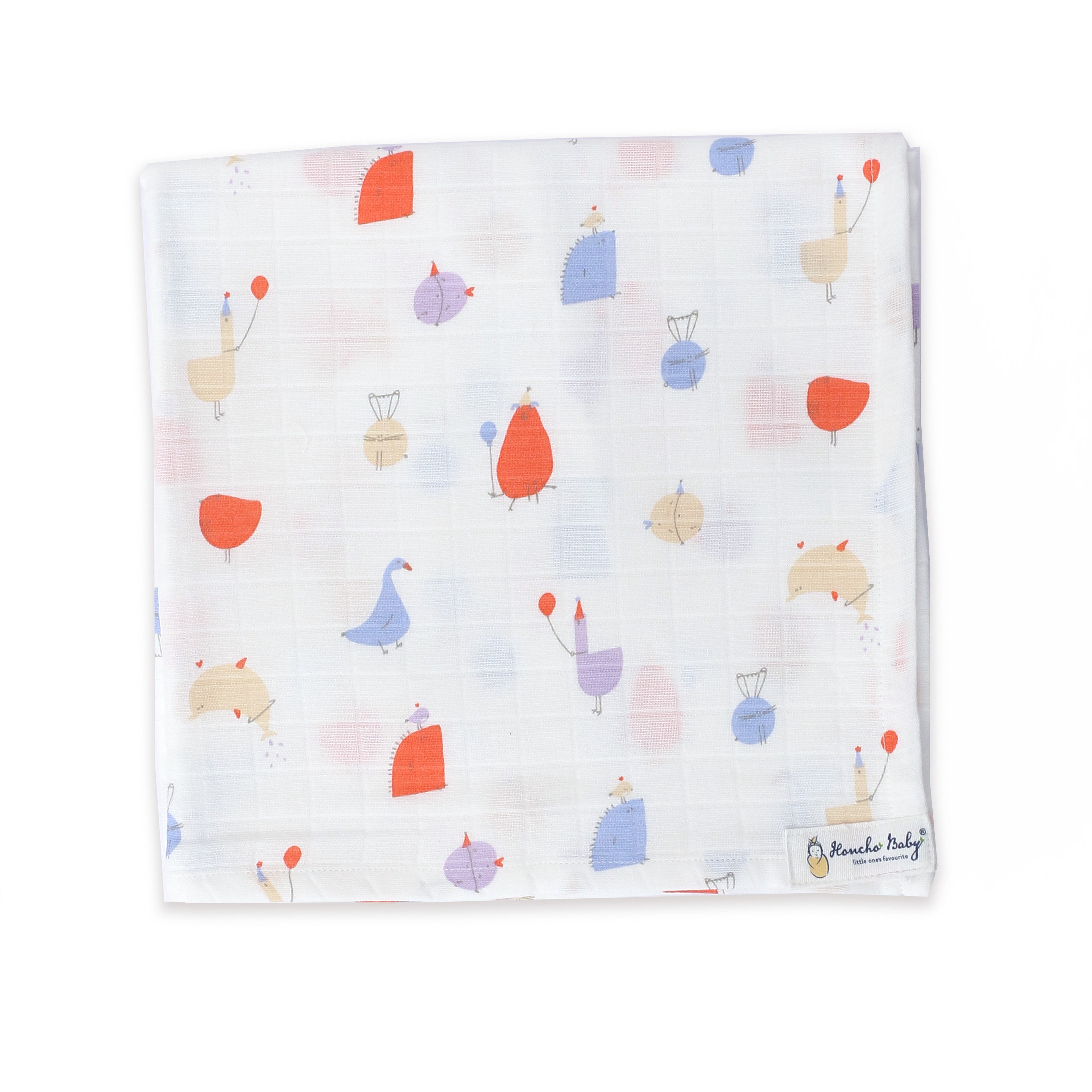 Baby Muslin Swaddle/ Blanket ( double layer ) Organic Cotton - 110 X 110 cms (1 Pack) NEW