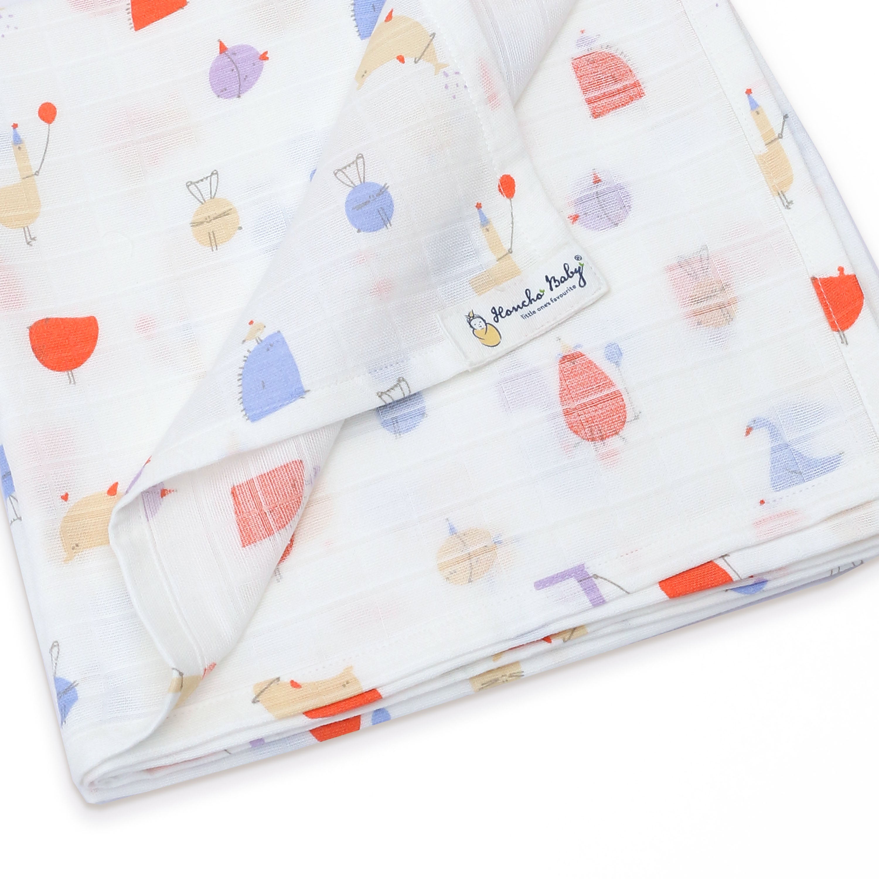 Baby Muslin Swaddle/ Blanket ( double layer ) Organic Cotton - 110 X 110 cms (1 Pack) NEW
