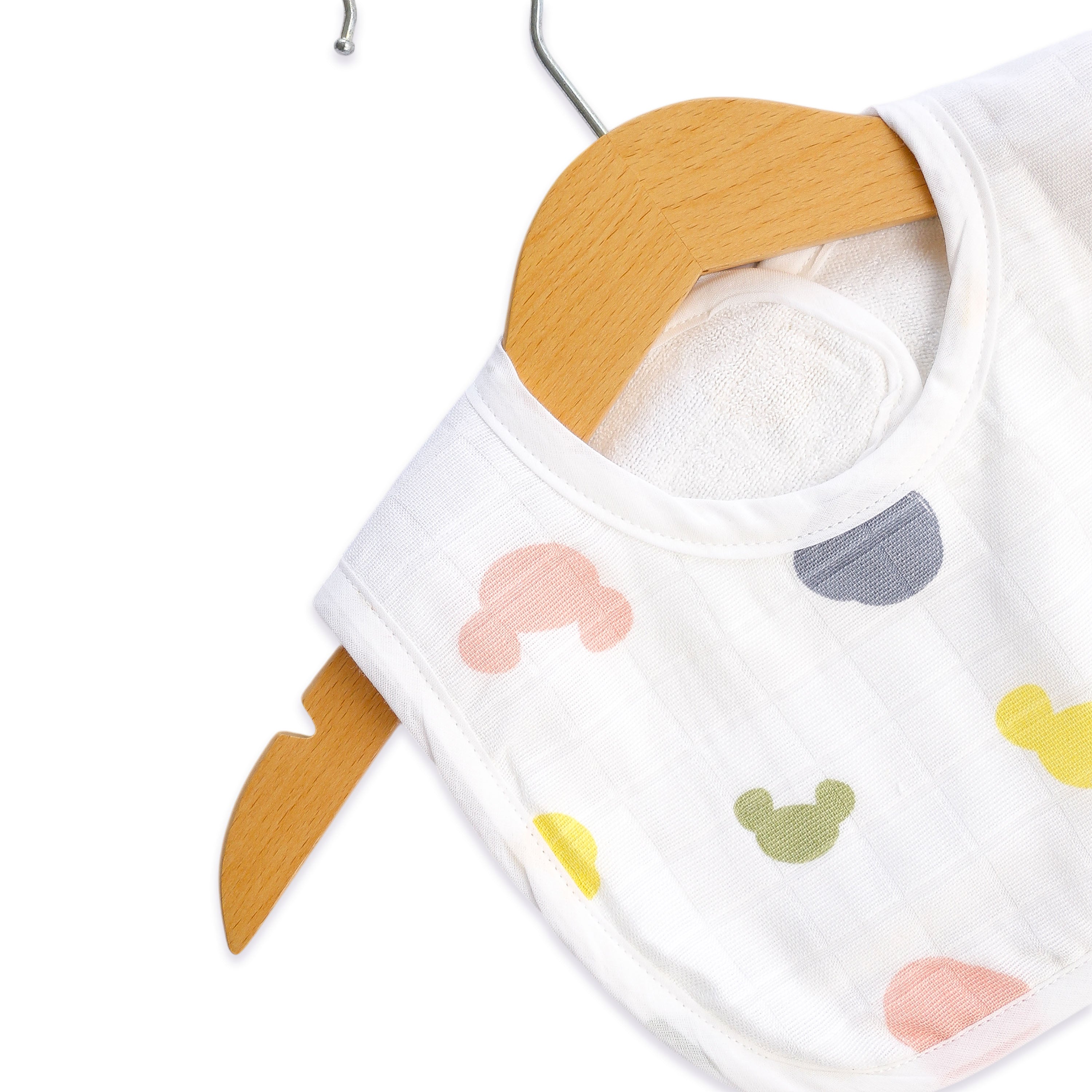 Reversible Muslin and Terry Bib - Assorted 3 Pack - Wonder Tales Combo  NEW