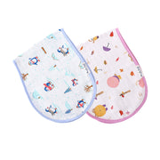 Muslin Reversible Burp Cloth - 2 pack combo