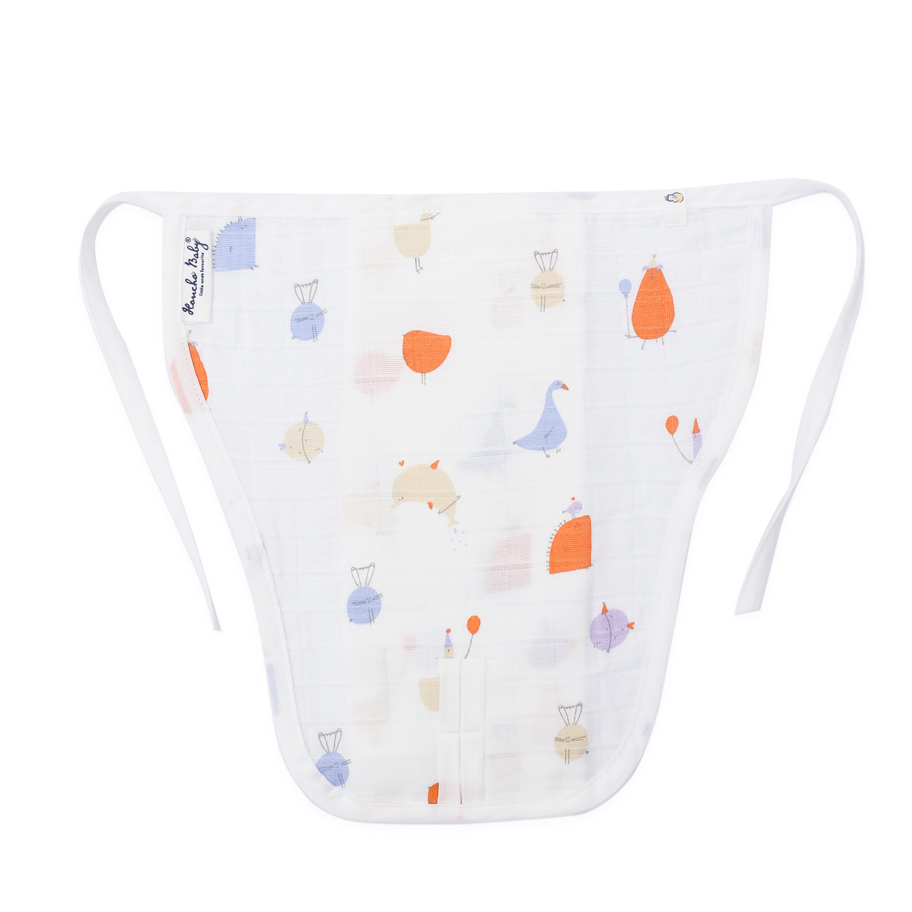 Assorted 6 pack - Reusable Muslin Nappies / Langot (4 Layered Central Panel)