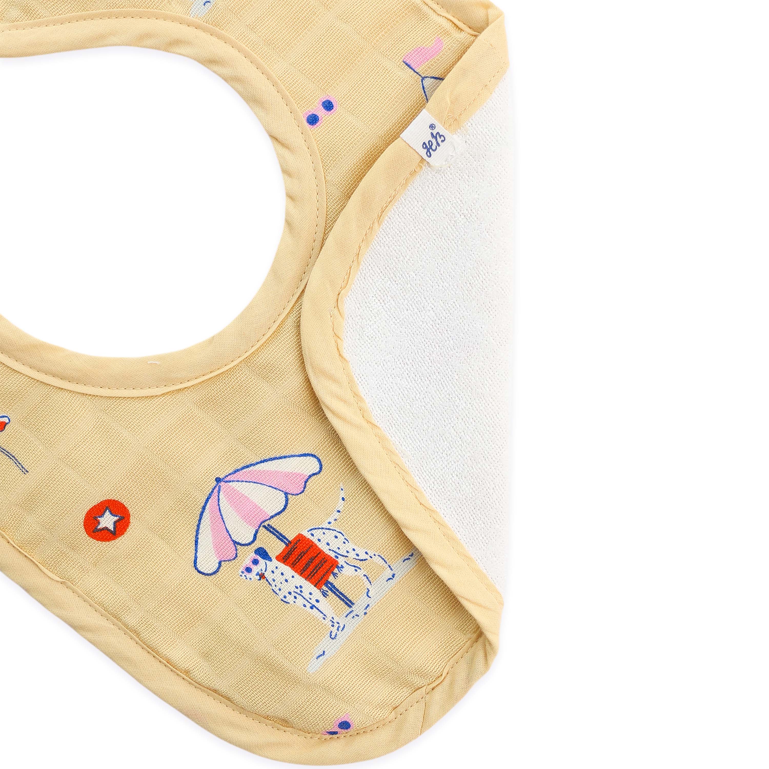 Reversible Muslin and Terry Bib - Assorted 3 Pack - Wonder Tales Combo  NEW