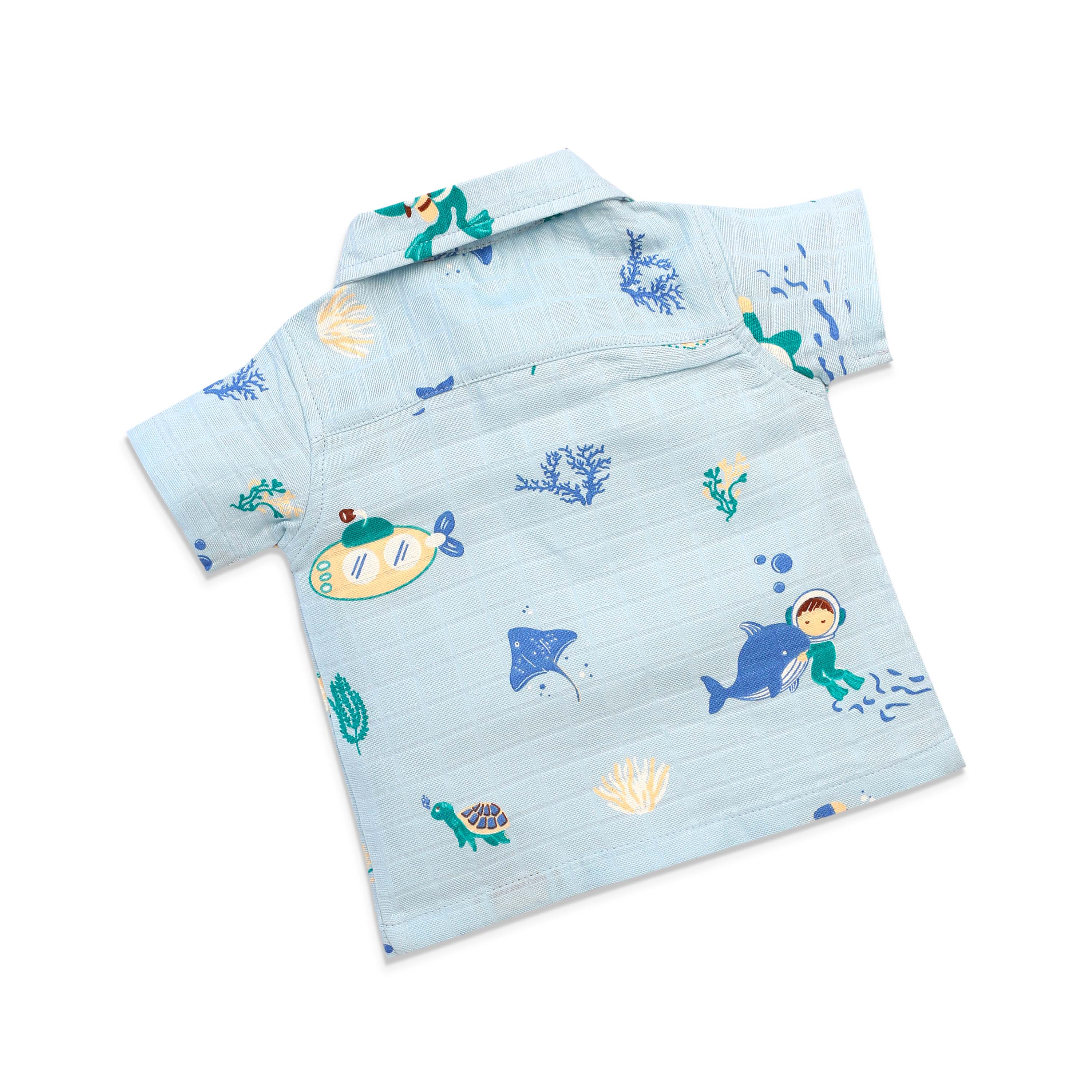 Muslin Half Sleeve Top & Shorts Set (0M – 5Y) Mini Scuba Squad