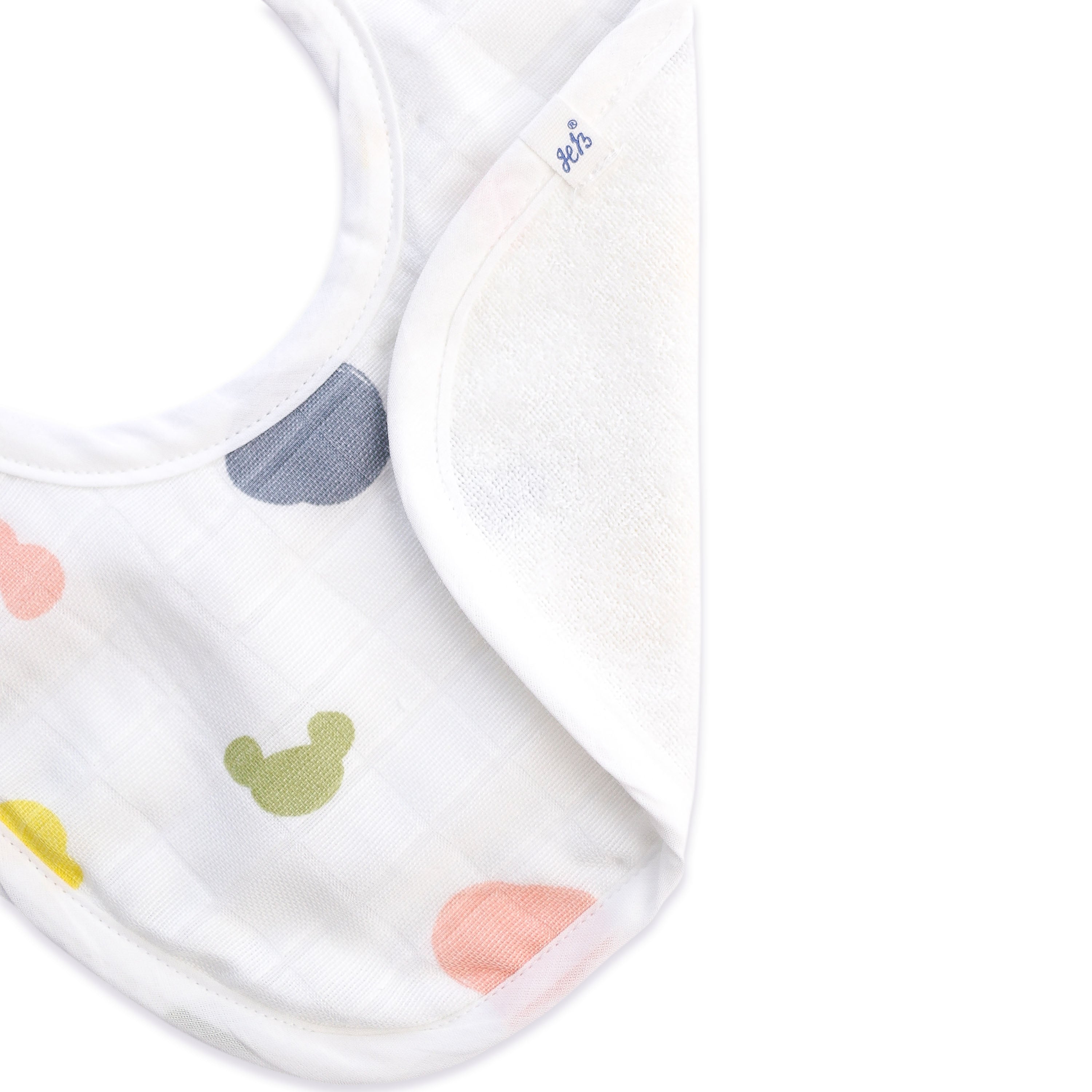 Reversible Muslin and Terry Bib - Assorted 3 Pack - Wonder Tales Combo  NEW