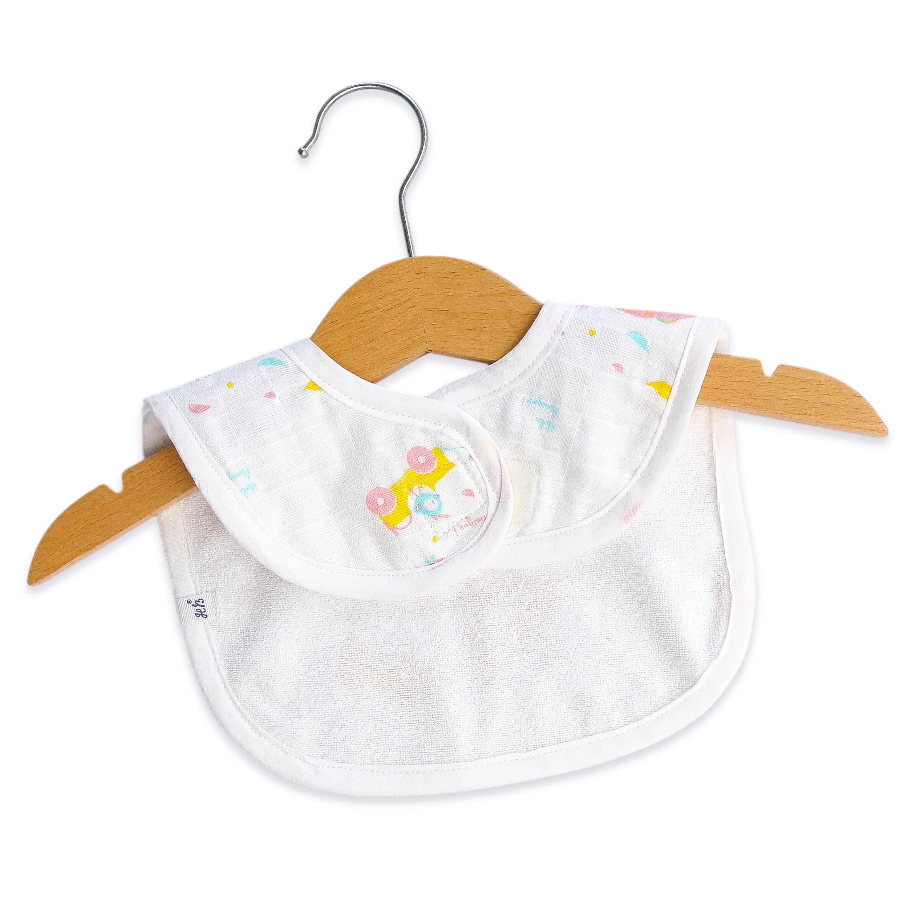 Reversible Muslin and Terry Bib - Assorted 3 Pack - Little Adventure Combo  NEW