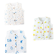 Sleeveless Top (newborn to 4years) Assorted 3 Pack - Mini Adventure Combo