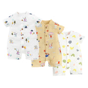 3 Pack Muslin Baby Romper - Wonder Tales Combo (0 months to 24 Months)