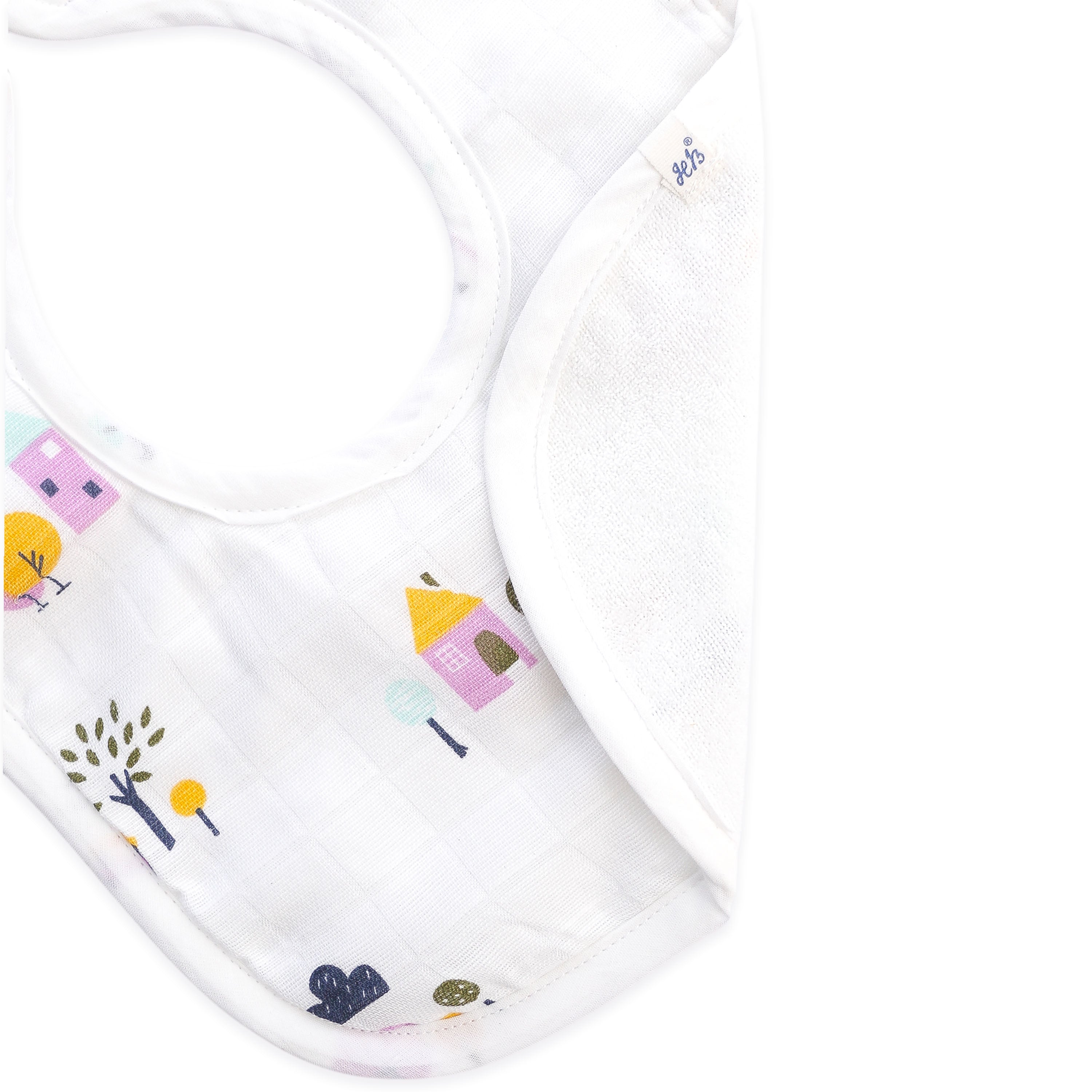 Reversible Muslin and Terry Bib - Assorted 3 Pack - Wonder Tales Combo  NEW