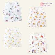 Sleeveless Top (newborn to 4years) Assorted 4 Pack - S7
