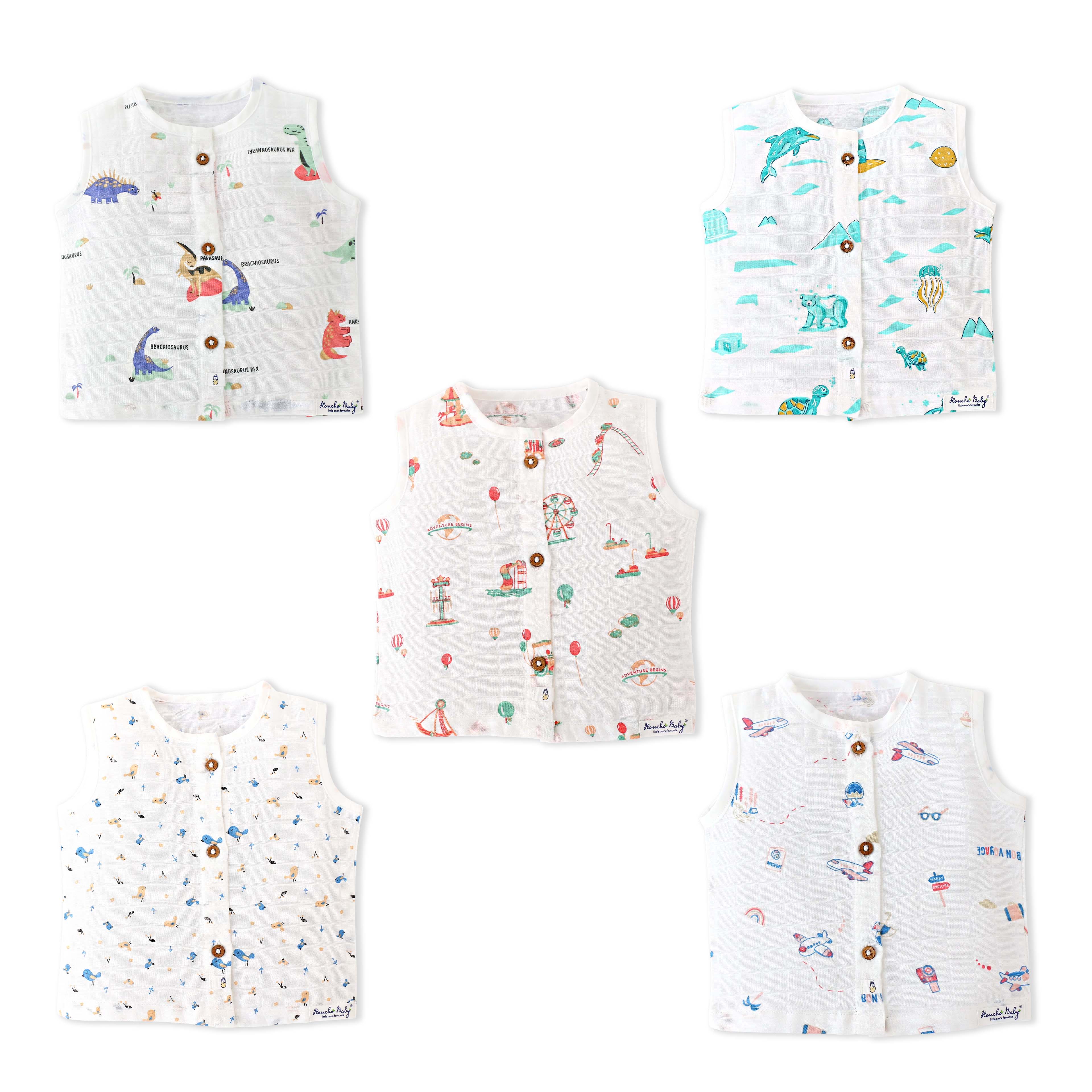Muslin Sleeveless Top for 6-9 Months - 2 Pack & 5 Pack
