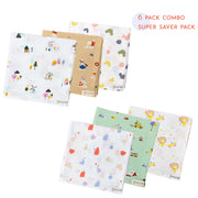 Baby Muslin Swaddle/ Blanket ( double layer ) Organic Cotton - 110 X 110 cms (1 Pack)  Combo Saver 6 Pack NEW