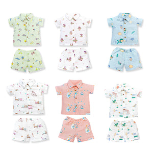 Muslin Half Sleeve Top & Shorts Set (0M – 5Y) Pack of 6