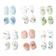 Baby Mittens and Booties 6 Pack Set ( 0 - 3 months ) 100% Cotton -  Combo Saver S9