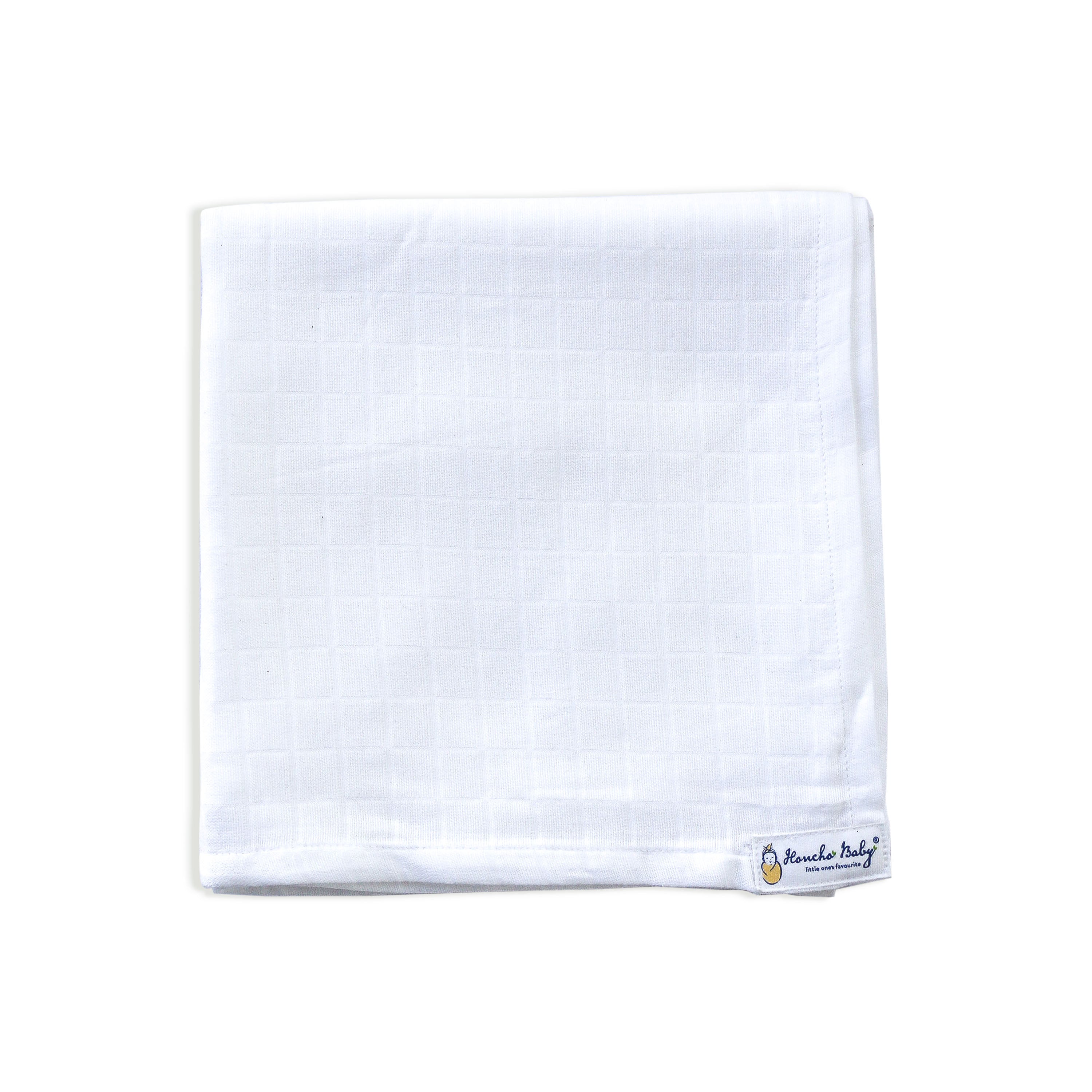 White - Baby Muslin Swaddle Blanket | 100% Premium Cotton | 100x100 cm