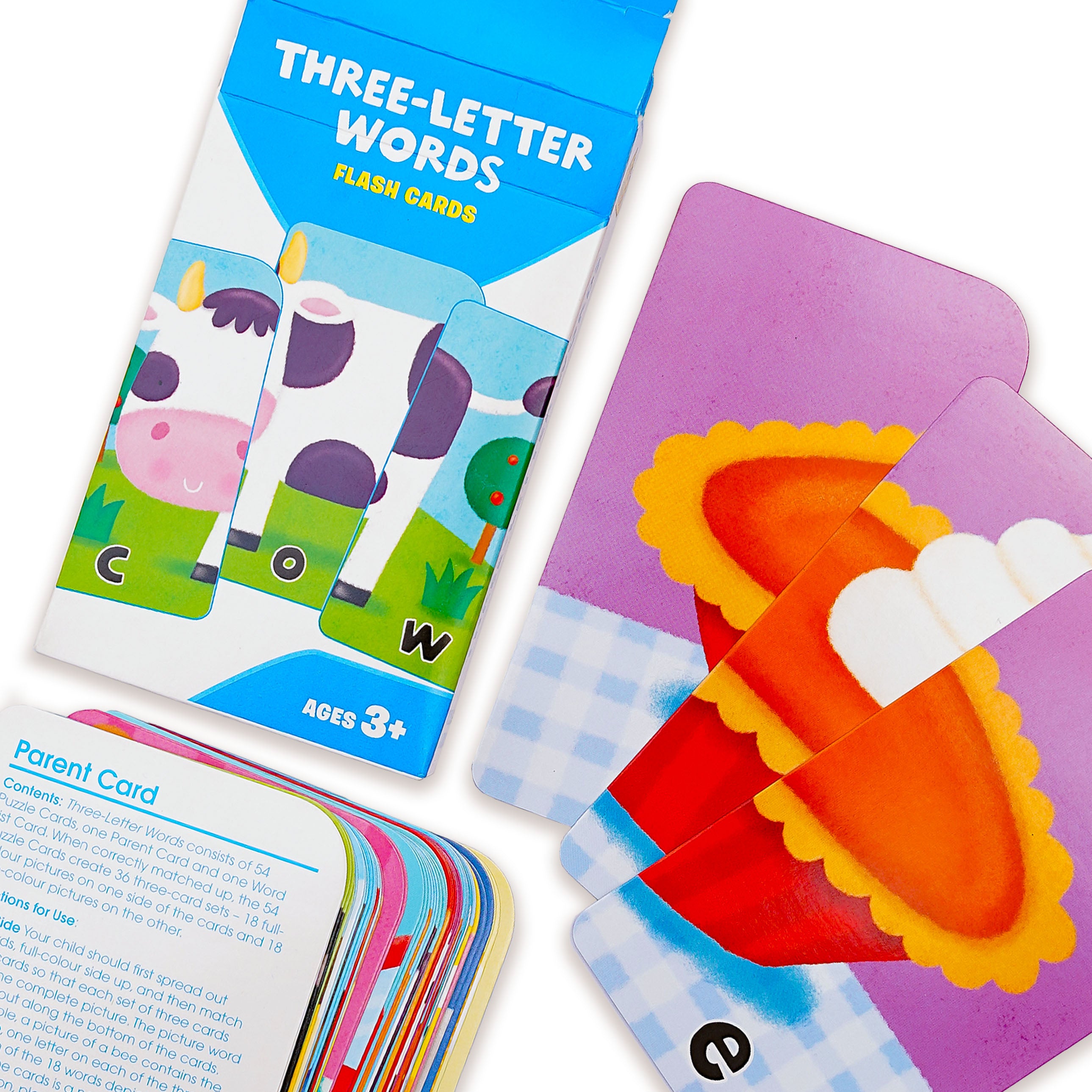 Three-Letter Words – Flash Cards (Ages 3+)