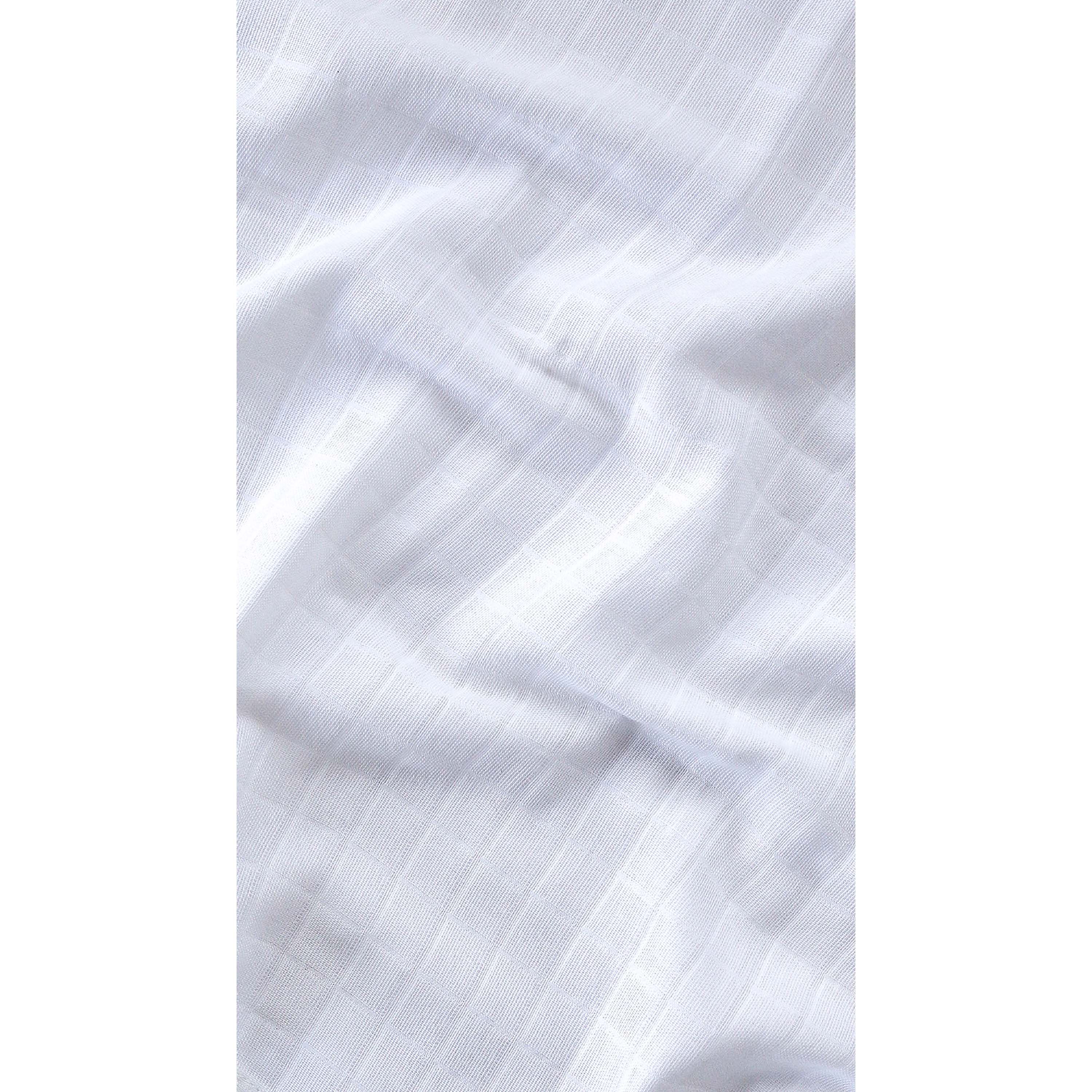 White - Baby Muslin Swaddle Blanket | 100% Premium Cotton | 100x100 cm