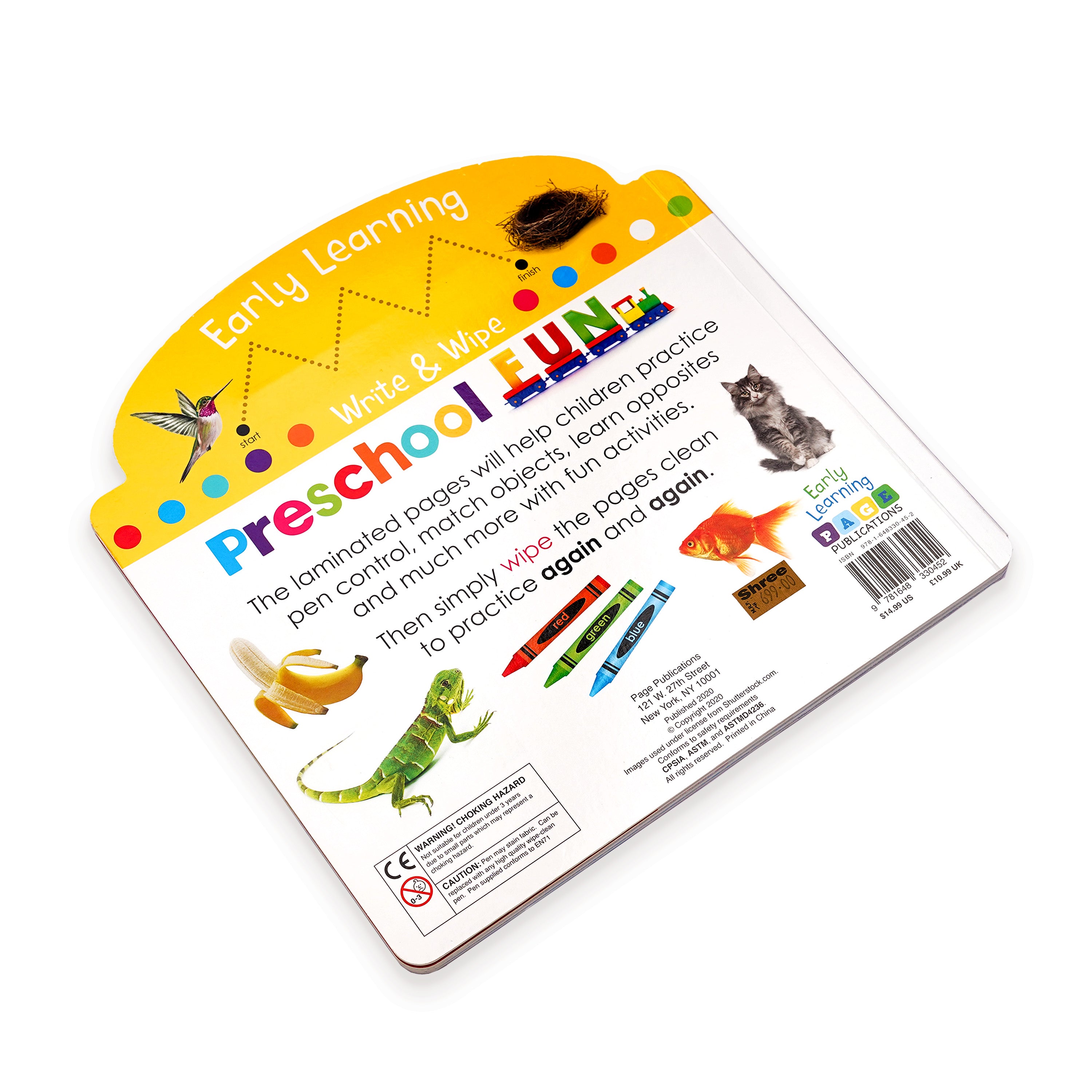 Early Learning, Preschool Fun - Write and Wipe Activity Book