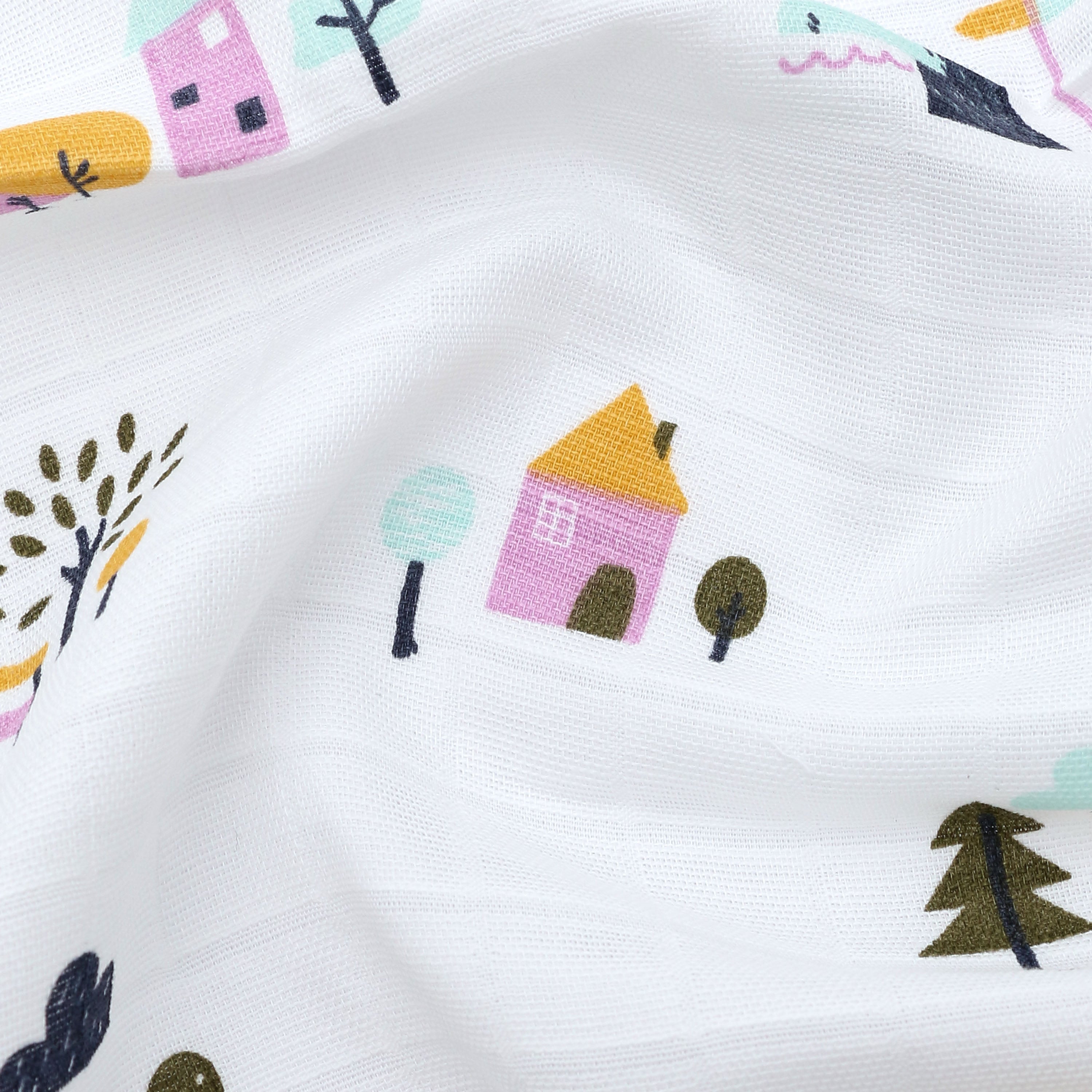 Baby Muslin Swaddle/ Blanket ( double layer ) Organic Cotton - 110 X 110 cms (1 Pack) NEW