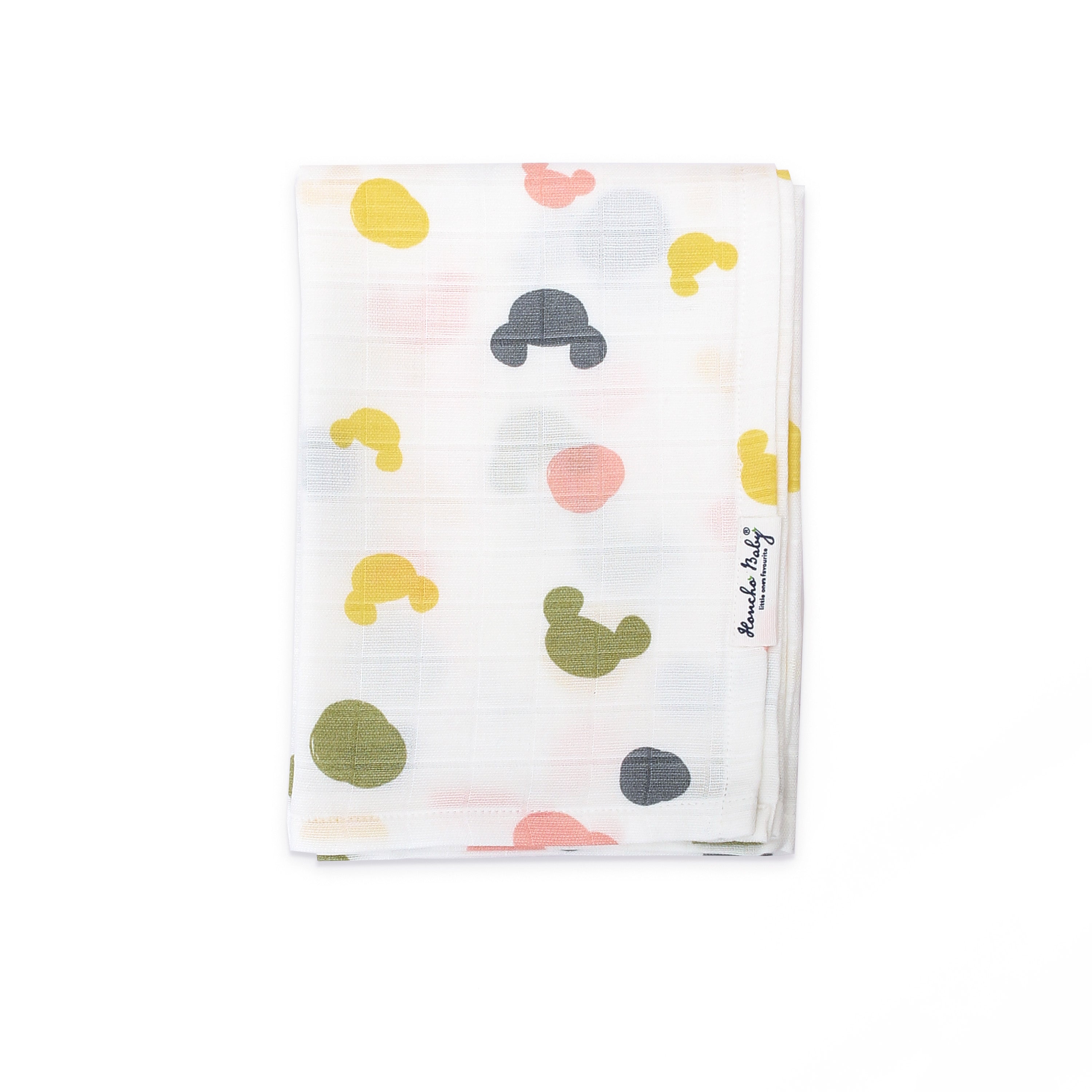Candy Cloud Dots - Muslin 100% Cotton Baby Towel (65 X 90 cms) 1 pack NEW