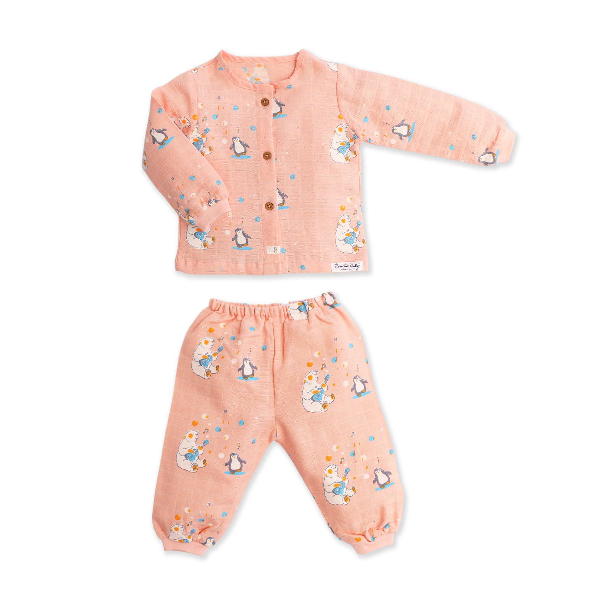 Muslin Cotton Full Sleeve Top & Pant Set for Baby & Toddler (0–5 Years) - Cub's First Concert