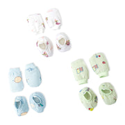 Baby Mittens and Booties 3 Pack Set ( 0 - 3 months ) 100% Cotton -  Dream, Drive & Play Combo