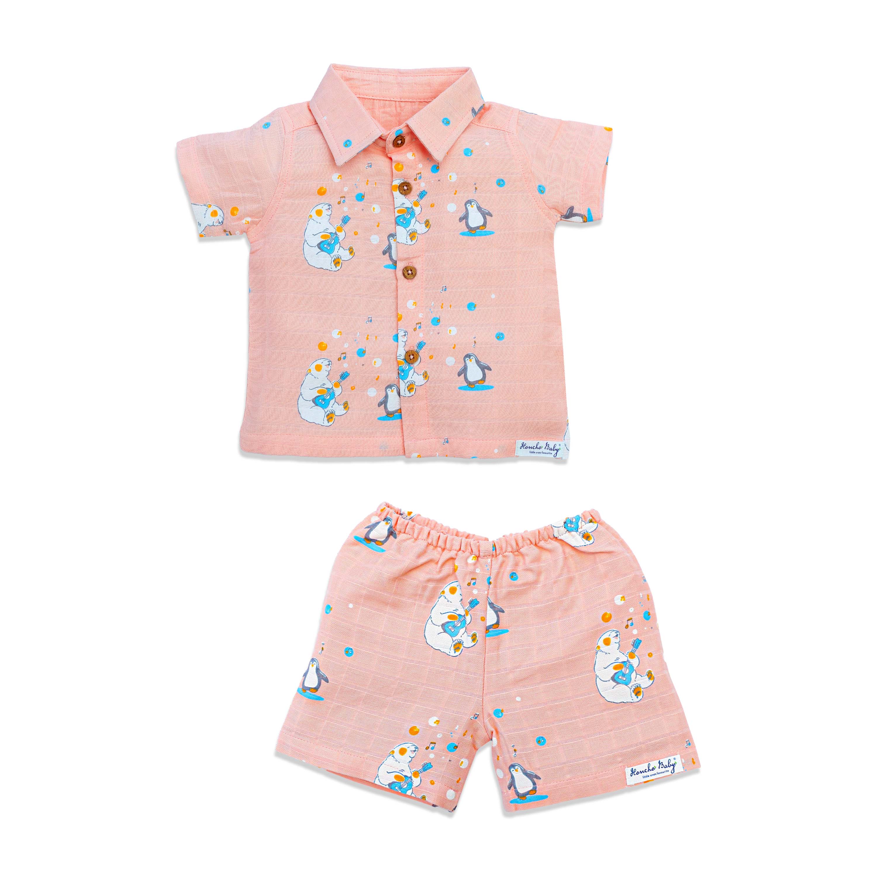 Muslin Half Sleeve Top & Shorts Set (0M – 5Y) Cub's First Concert