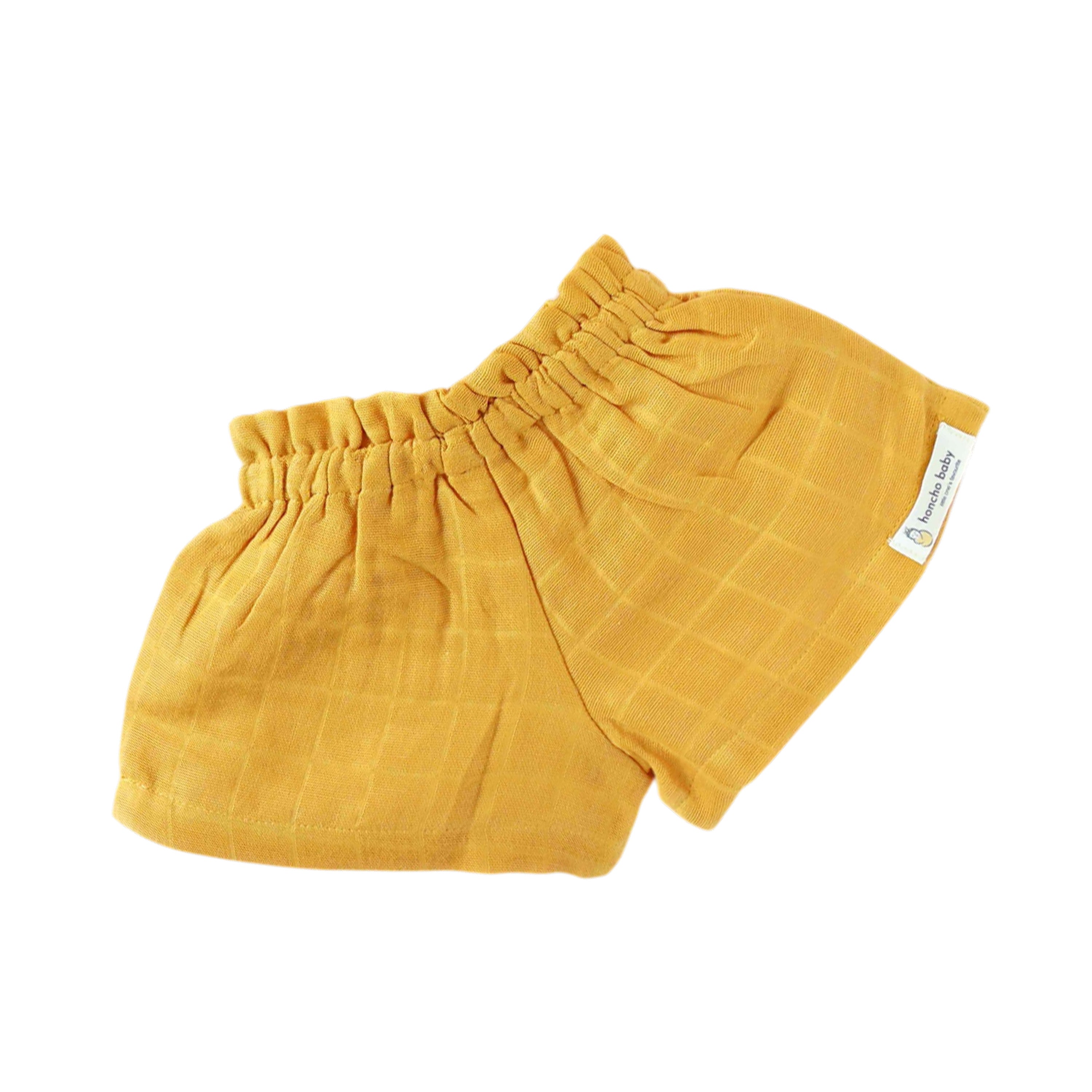 Girls Paper Bag Shorts  (0 months - 4 years) | 1 pack | Purple &  Mustard