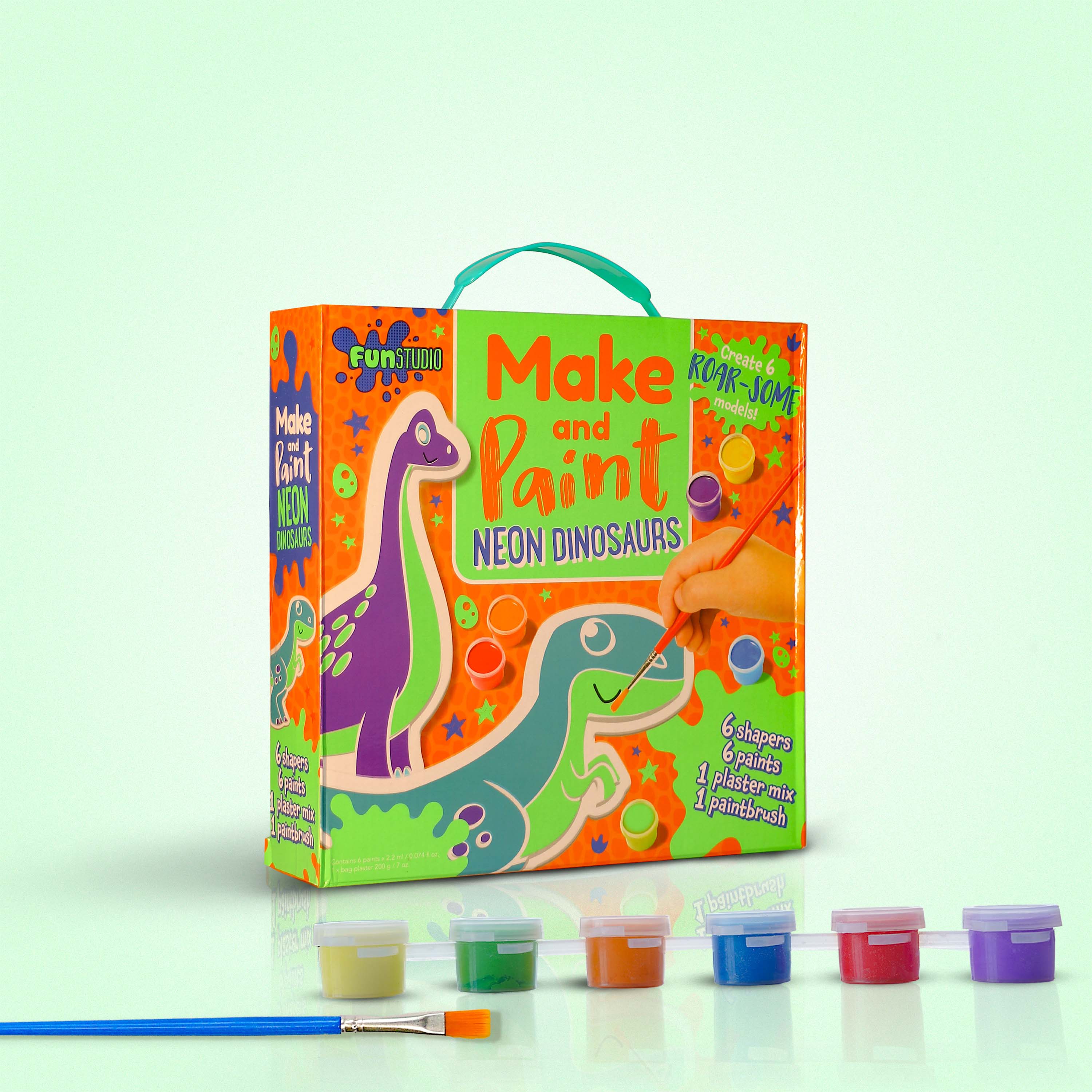 Make & Paint Neon Dinosaurs Book
