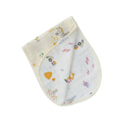Zebra Tales & Farmyard Fun - 3 Layer Muslin Reversible Burp Cloth