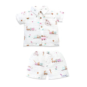 Muslin Half Sleeve Top & Shorts Set (0M – 5Y) Tiny Wheels & Wonders