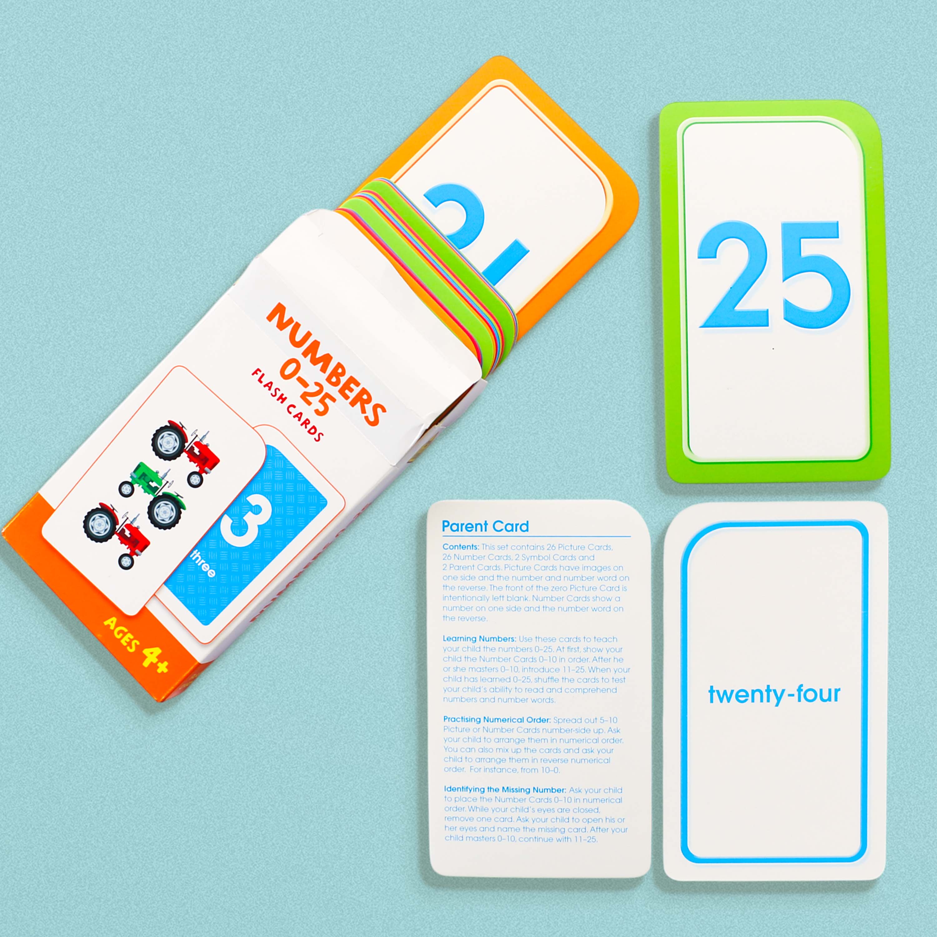 Numbers 0-25 Flash Cards