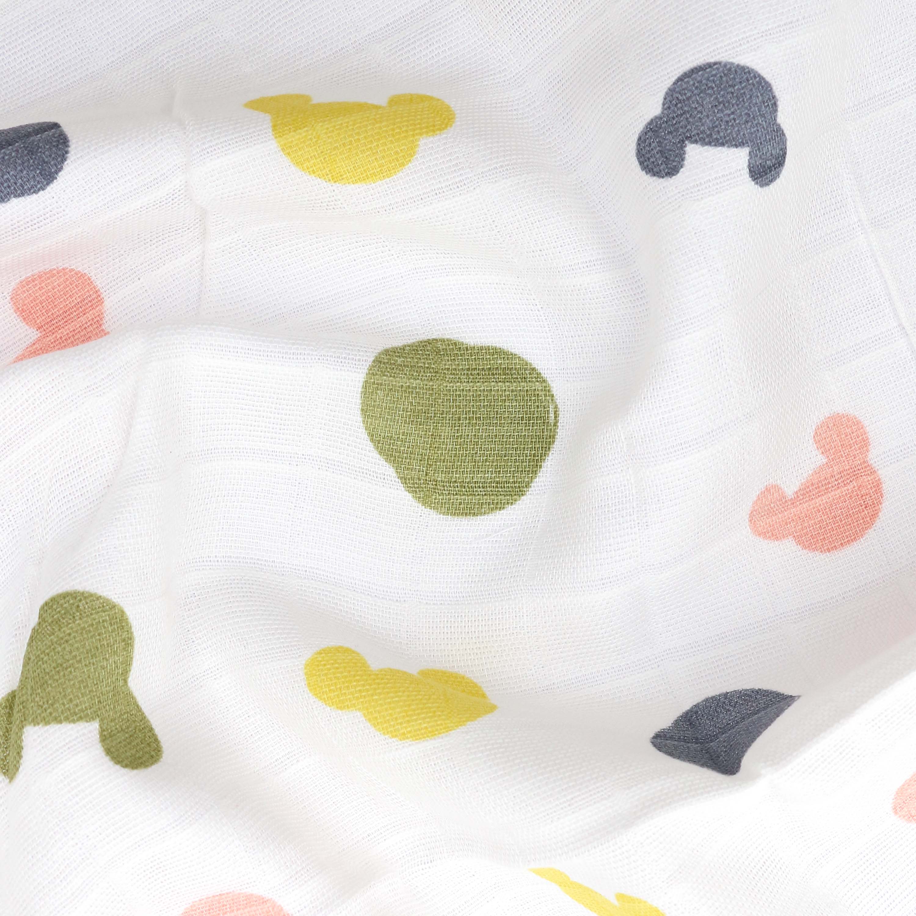 Baby Muslin Swaddle/ Blanket ( double layer ) Organic Cotton - 110 X 110 cms (1 Pack) NEW