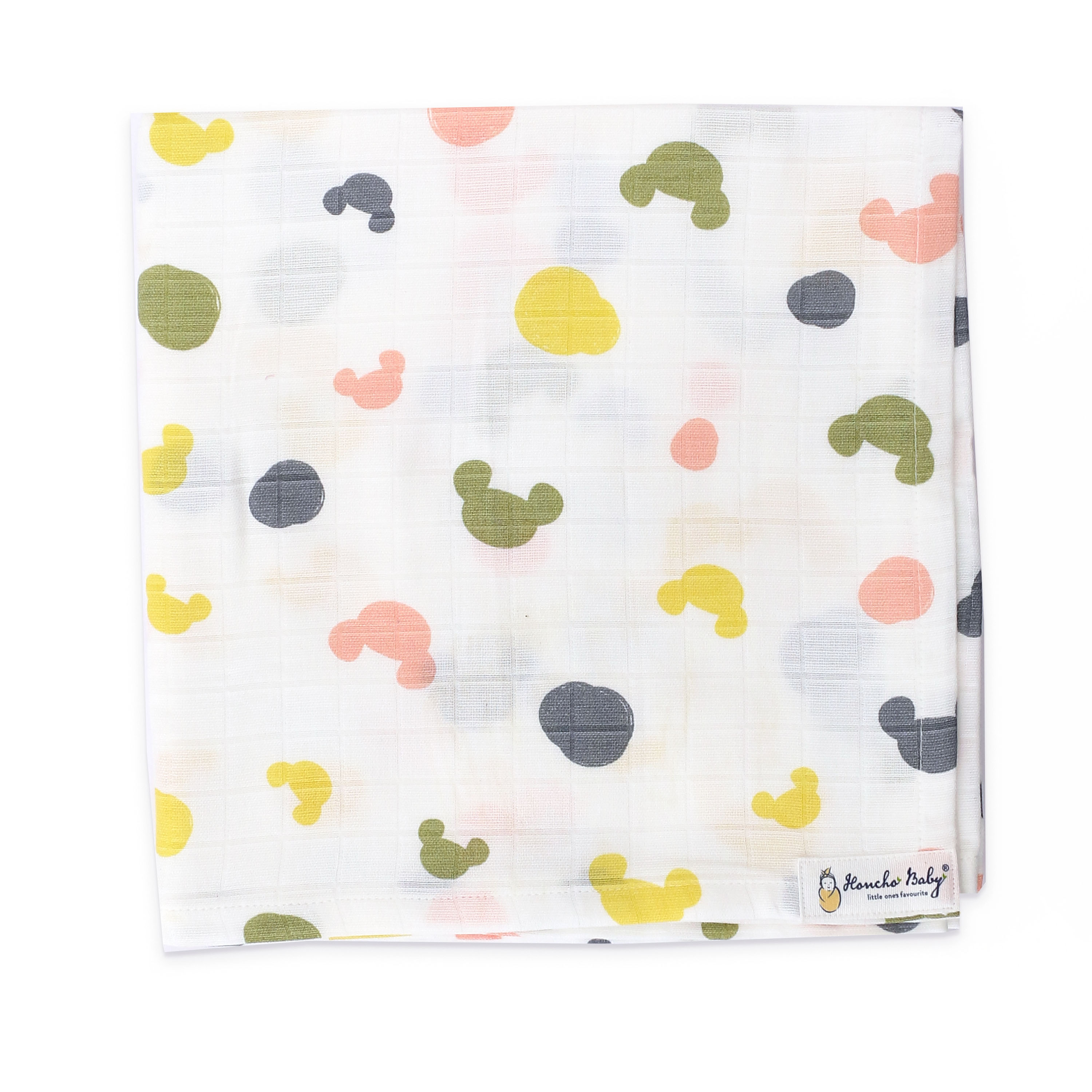 Baby Muslin Swaddle/ Blanket ( double layer ) Organic Cotton - 110 X 110 cms (1 Pack) NEW