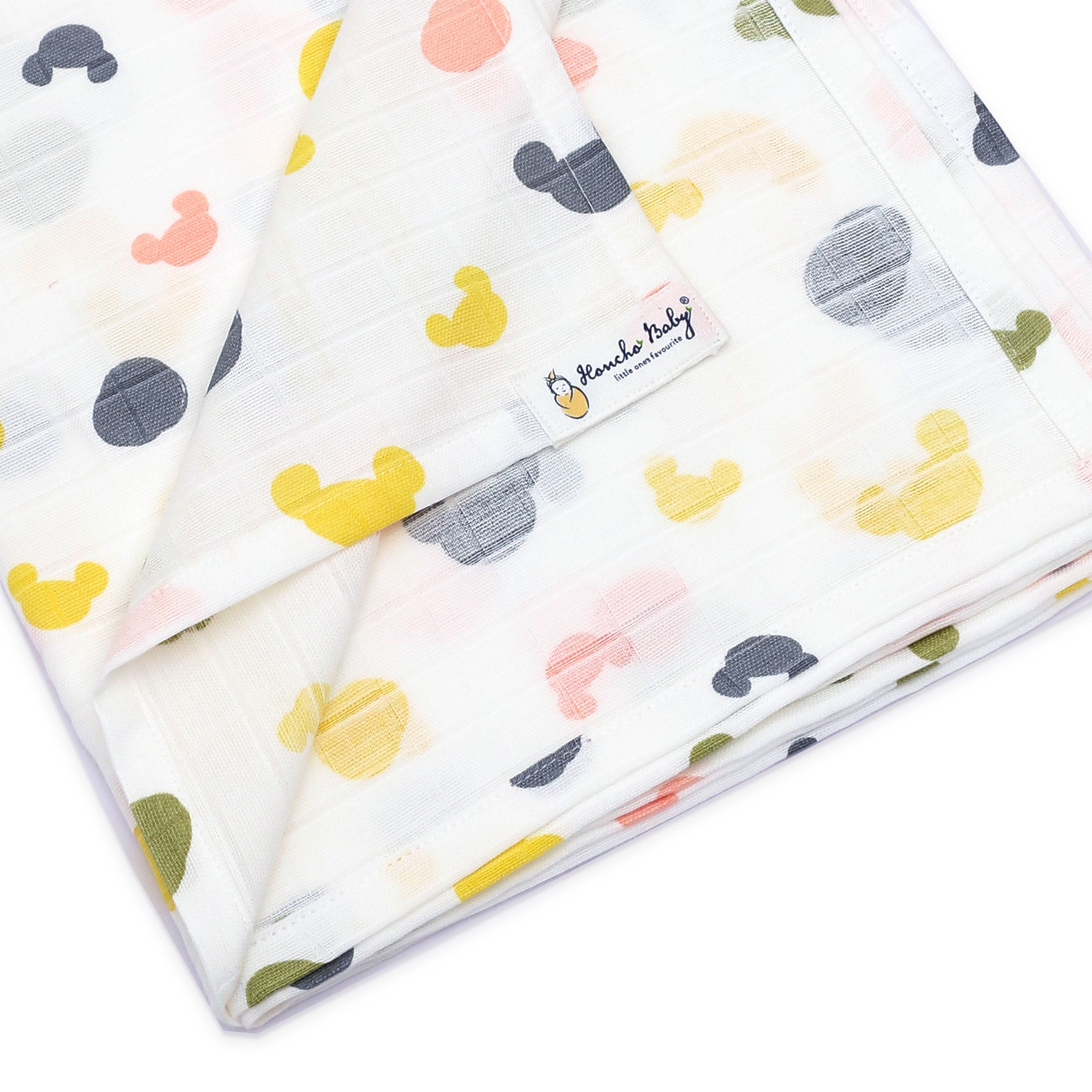 Baby Muslin Swaddle/ Blanket ( double layer ) Organic Cotton - 110 X 110 cms (1 Pack) NEW