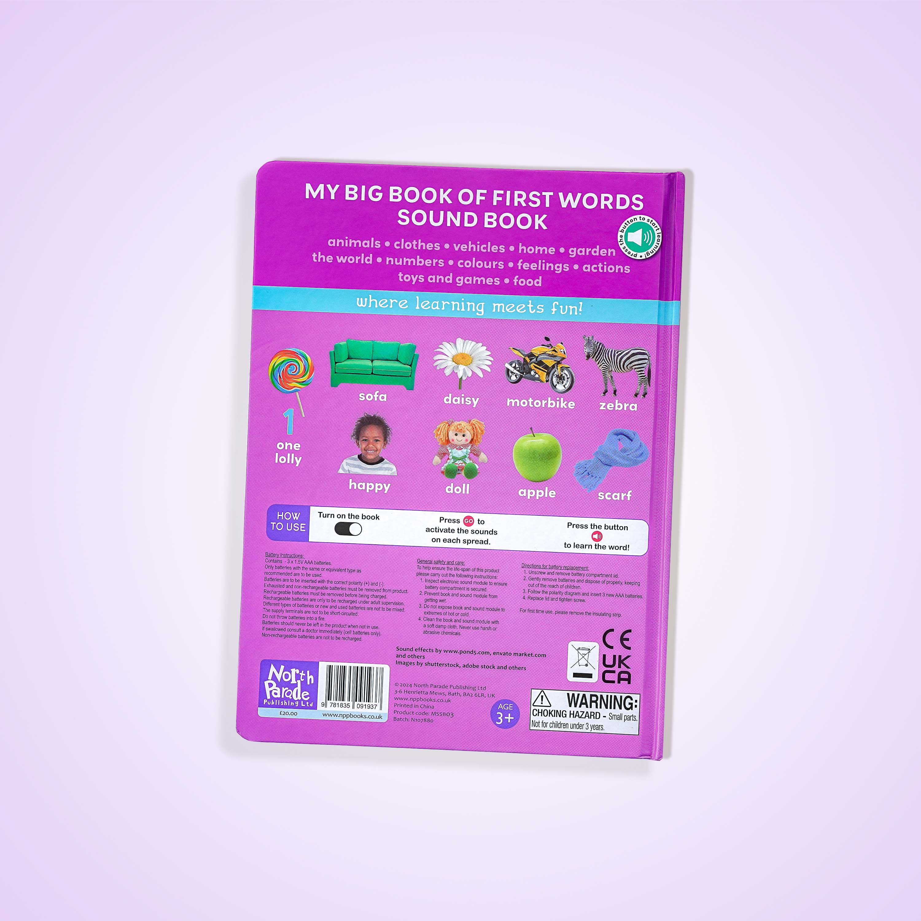 My Big Book of First Words – Honcho Baby