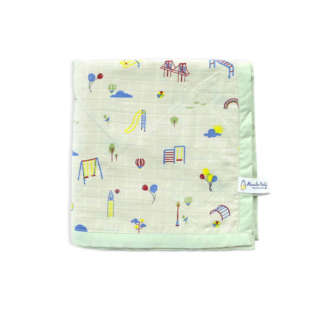Honcho Baby muslin cotton baby swaddle blanket with playful print