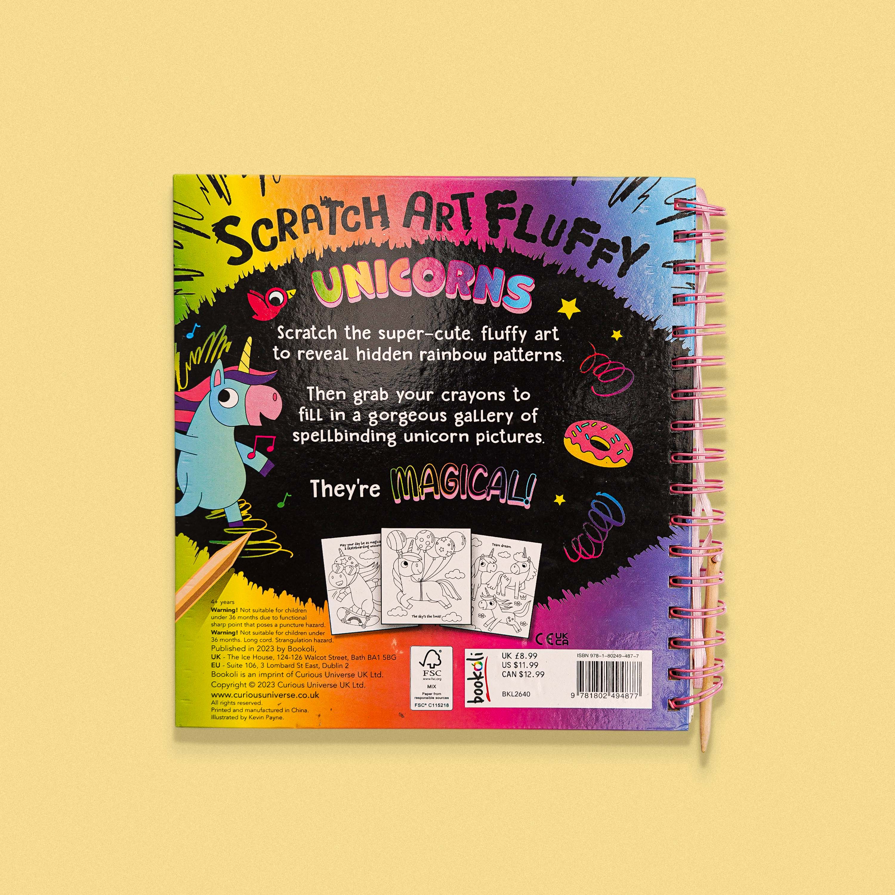 Scratch Art Fluffy Unicorns